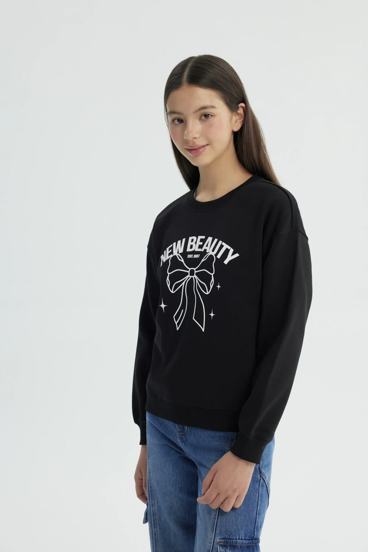Polerón Niña Slim Negro - Image 2