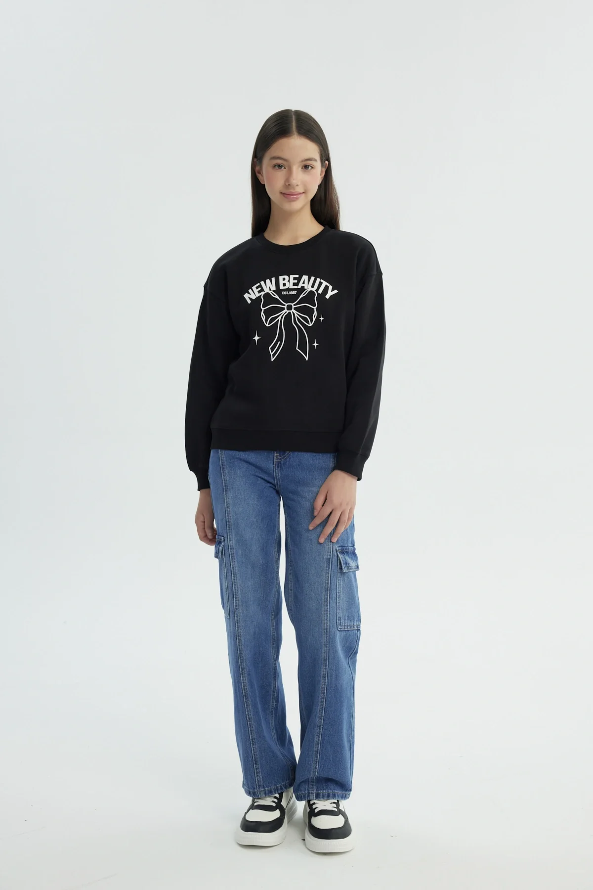 Polerón Niña Slim Negro - Image 4