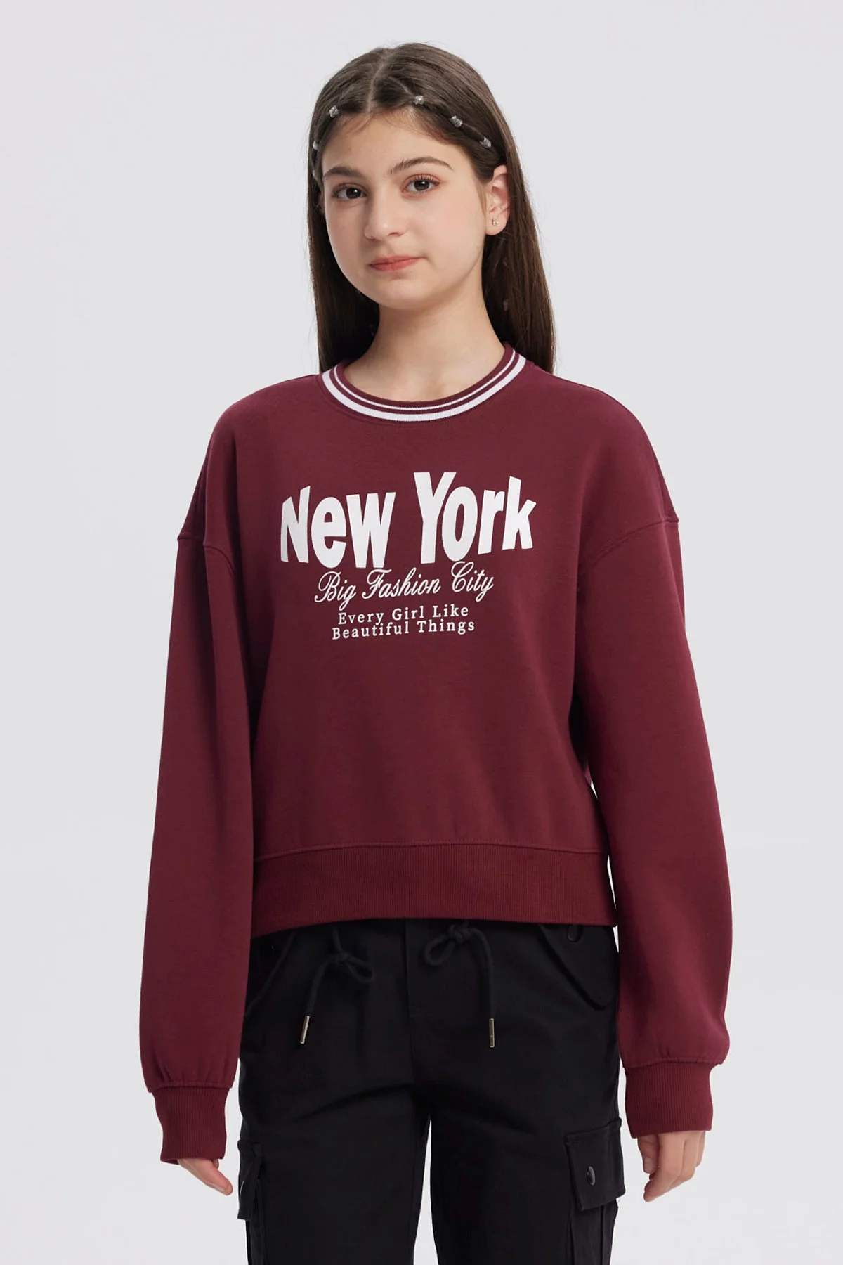 Polerón Niña Slim Rojo