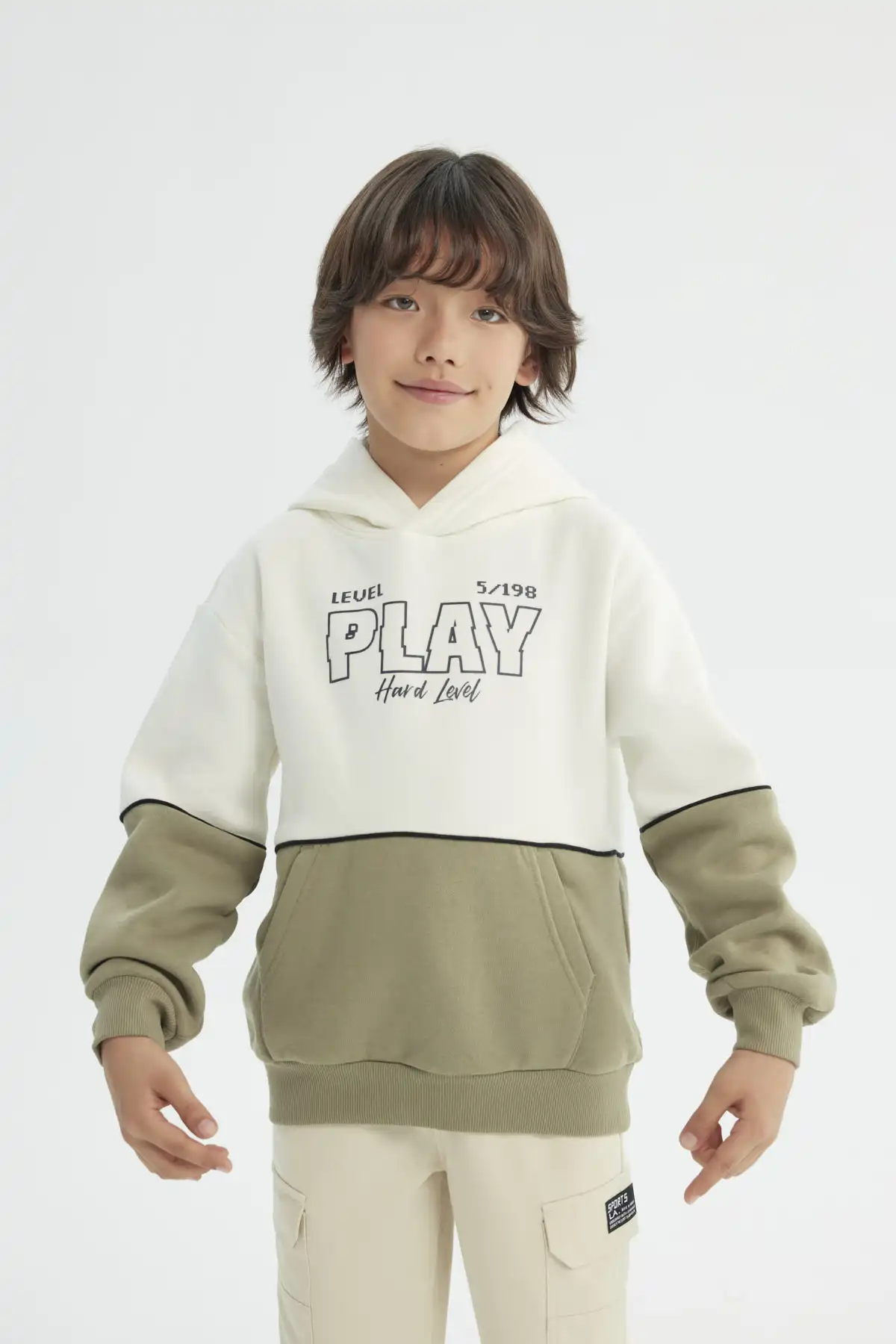 Polerón Niño Classic Verde Militar