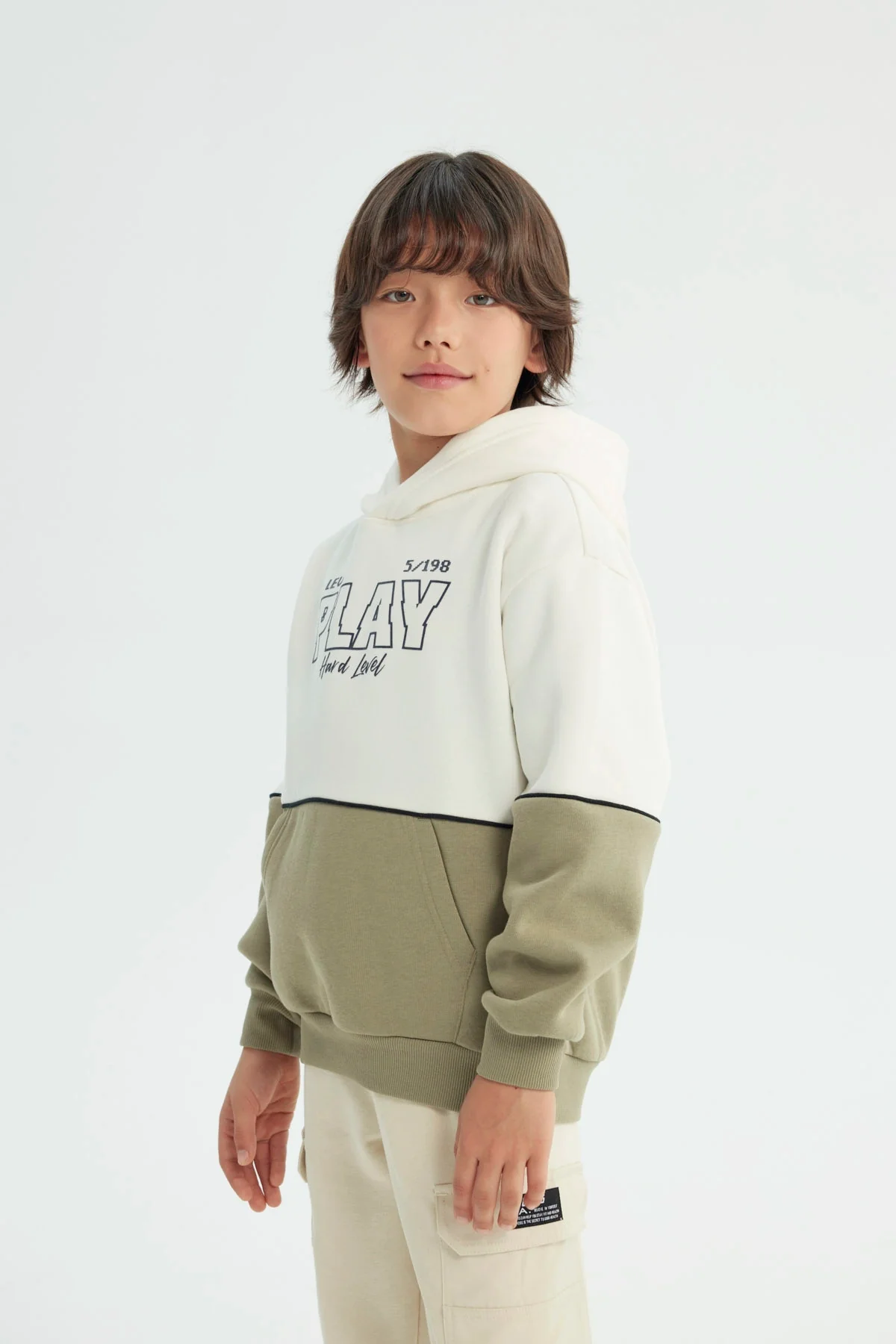 Polerón Niño Classic Verde Militar - Image 2