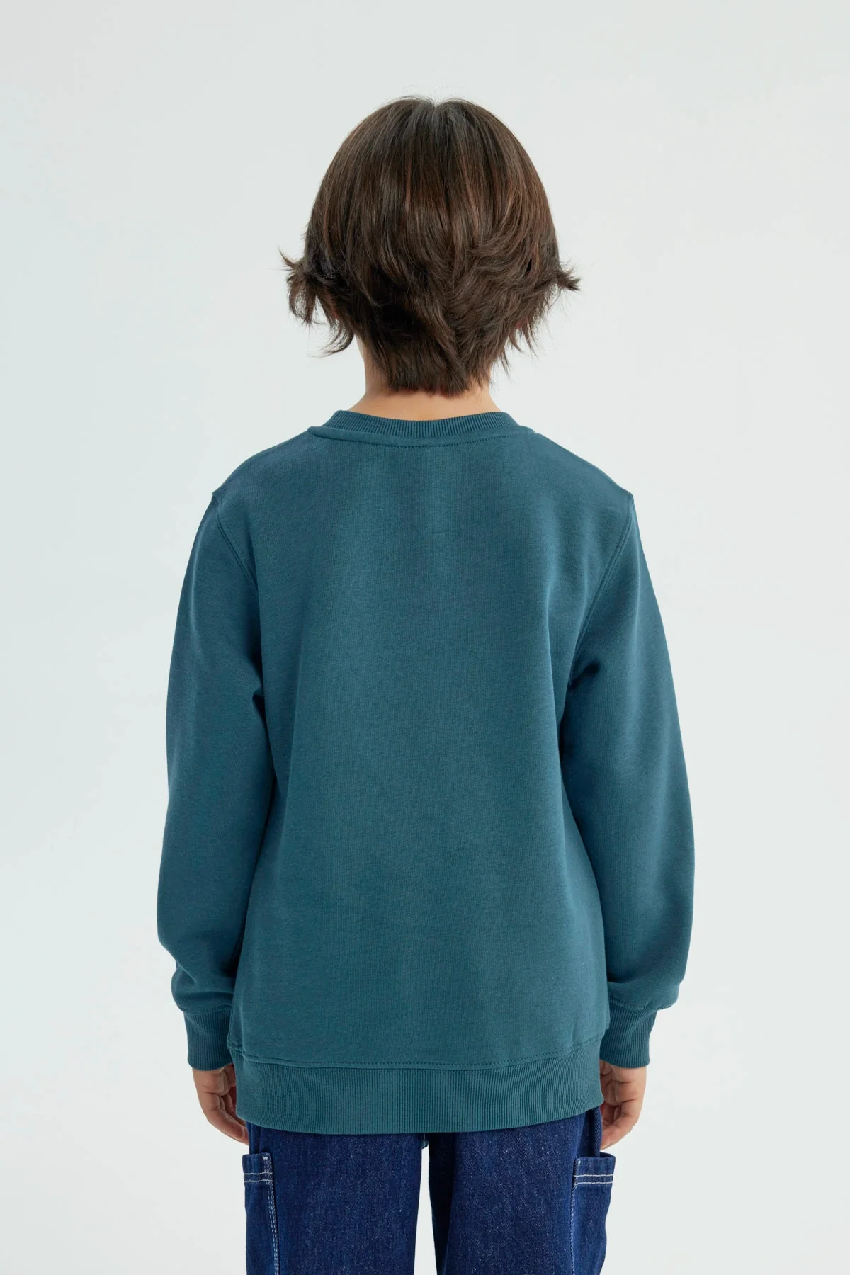 Polerón Niño Slim Azul Petroleo - Image 3