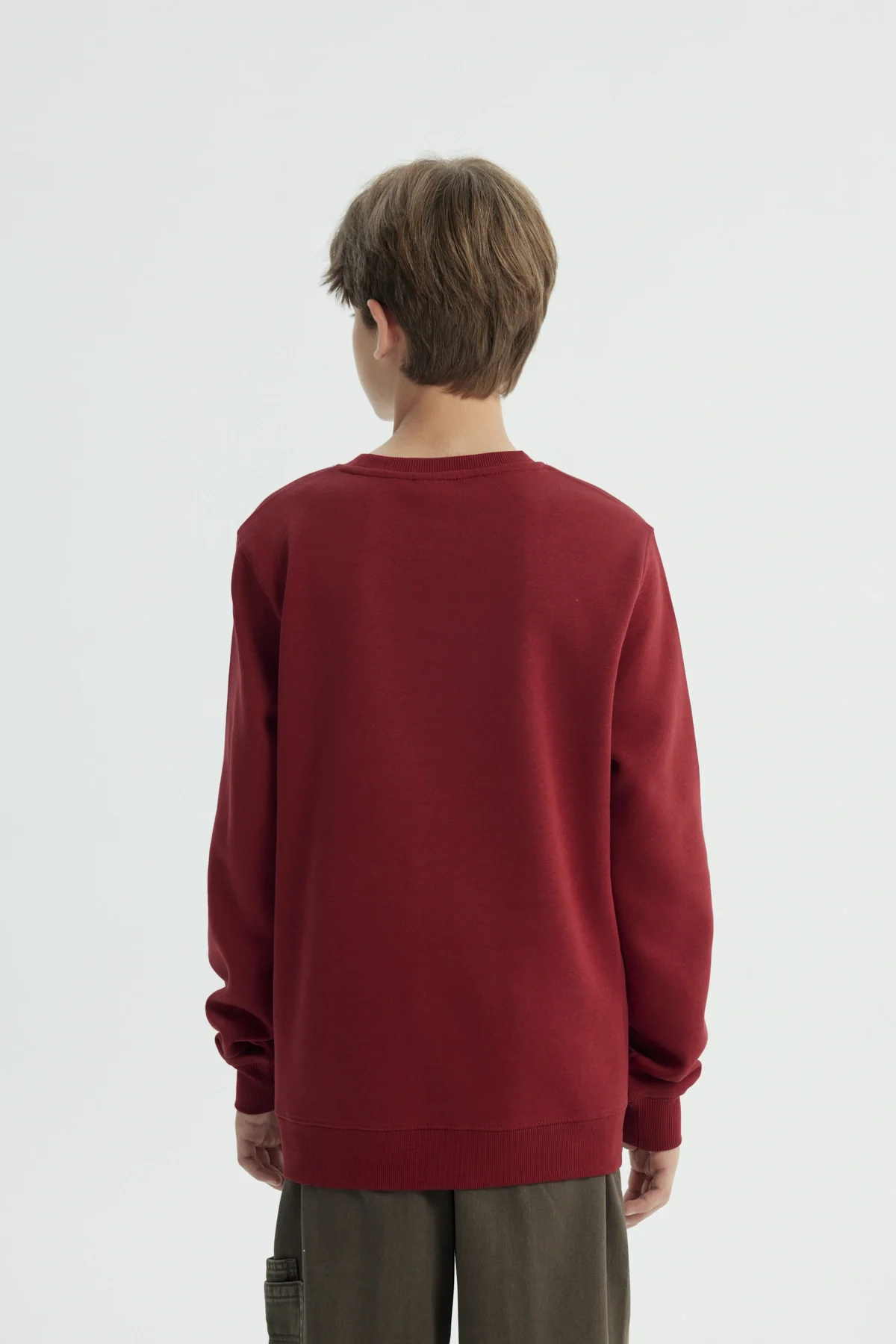 Polerón Niño Slim Rojo Oscuro - Image 3