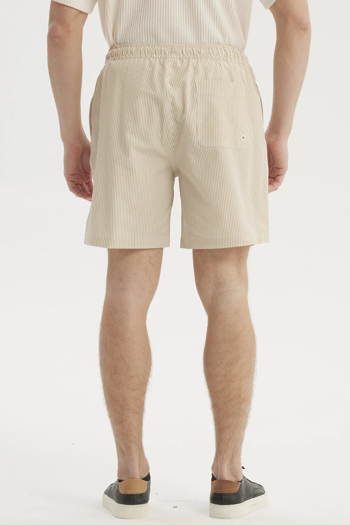Short de Baño Hombre Liso Beige - Image 3