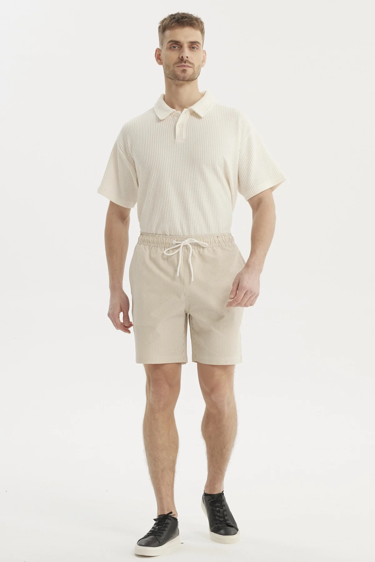 Short de Baño Hombre Liso Beige - Image 4