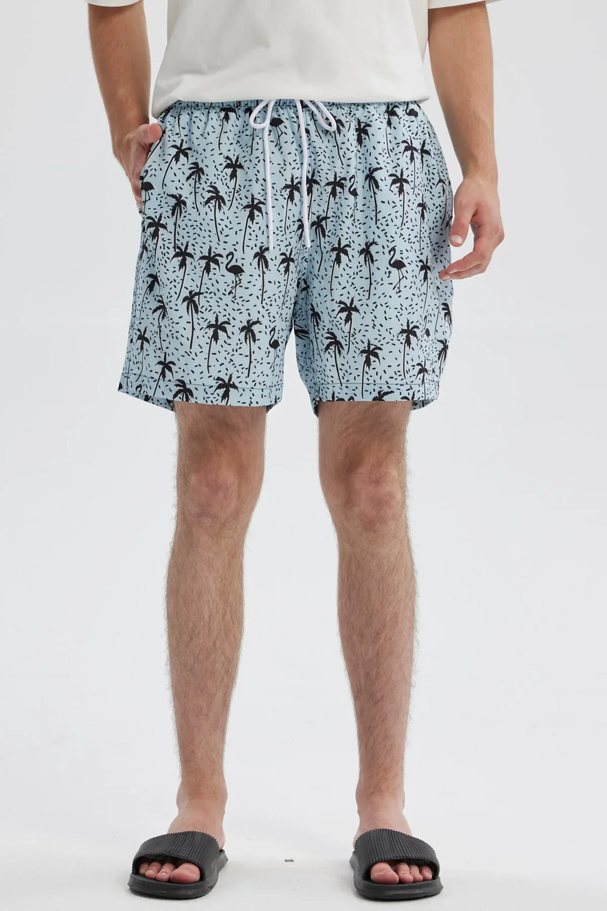 Short de Baño Hombre Tropical Celeste
