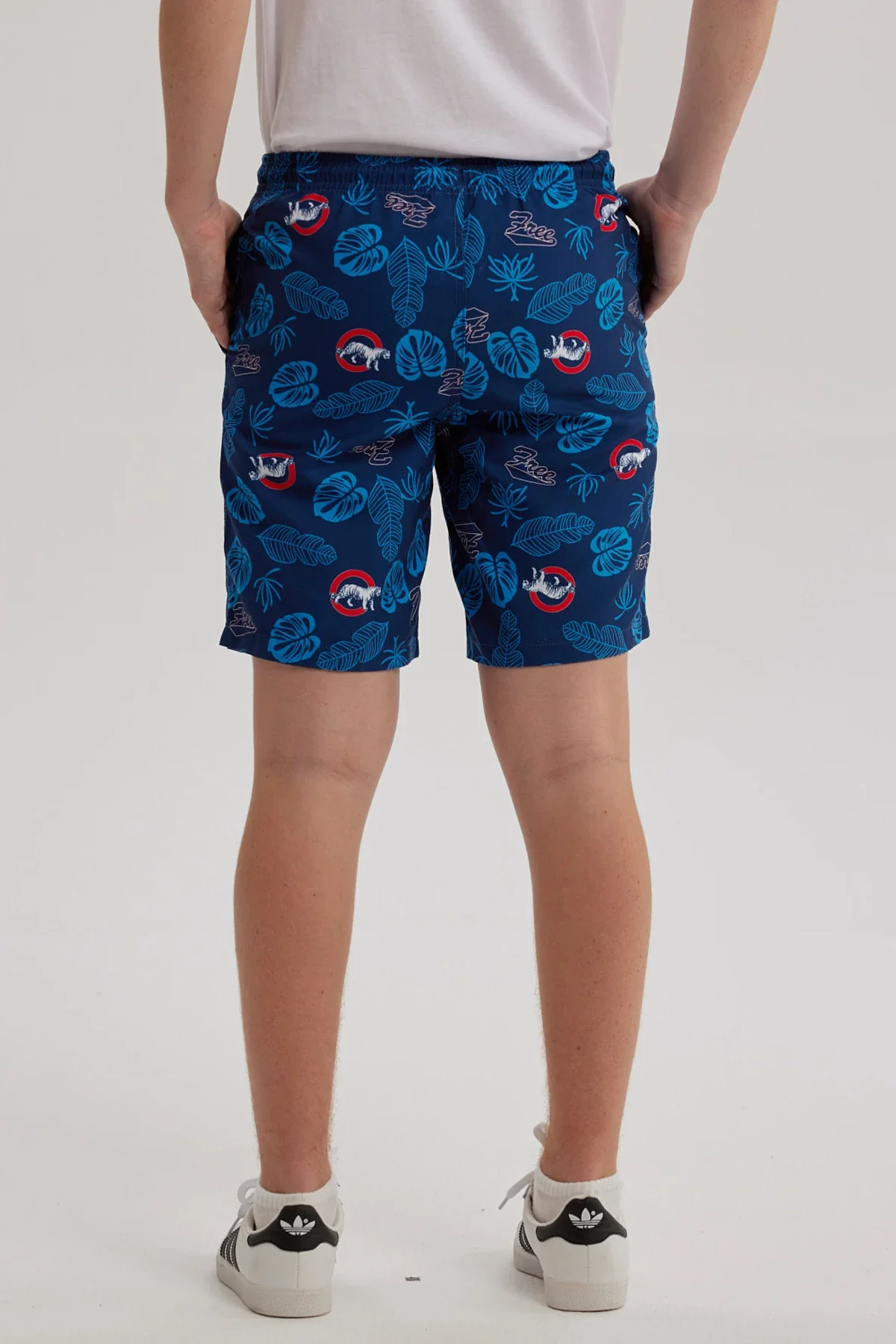Short de Baño Niño Básico Print Azul Oscuro - Image 3