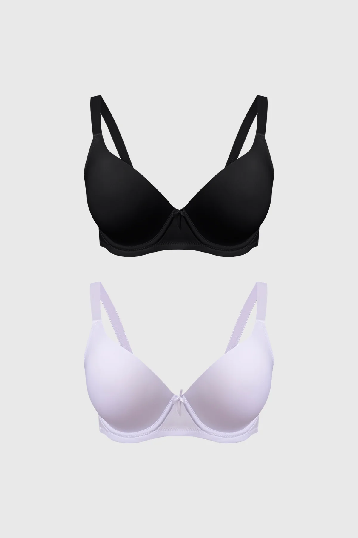 Sostén Mujer Bipack Básico Liso Blanco