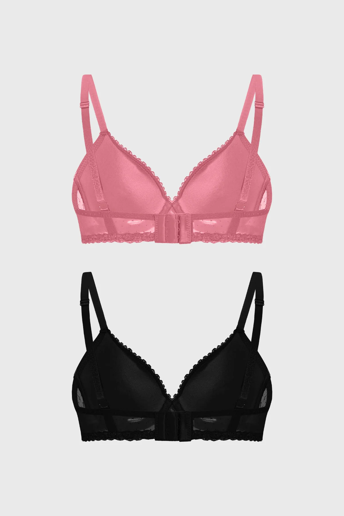 Sostén Mujer Bipack Detalle Encaje Rosado - Image 2