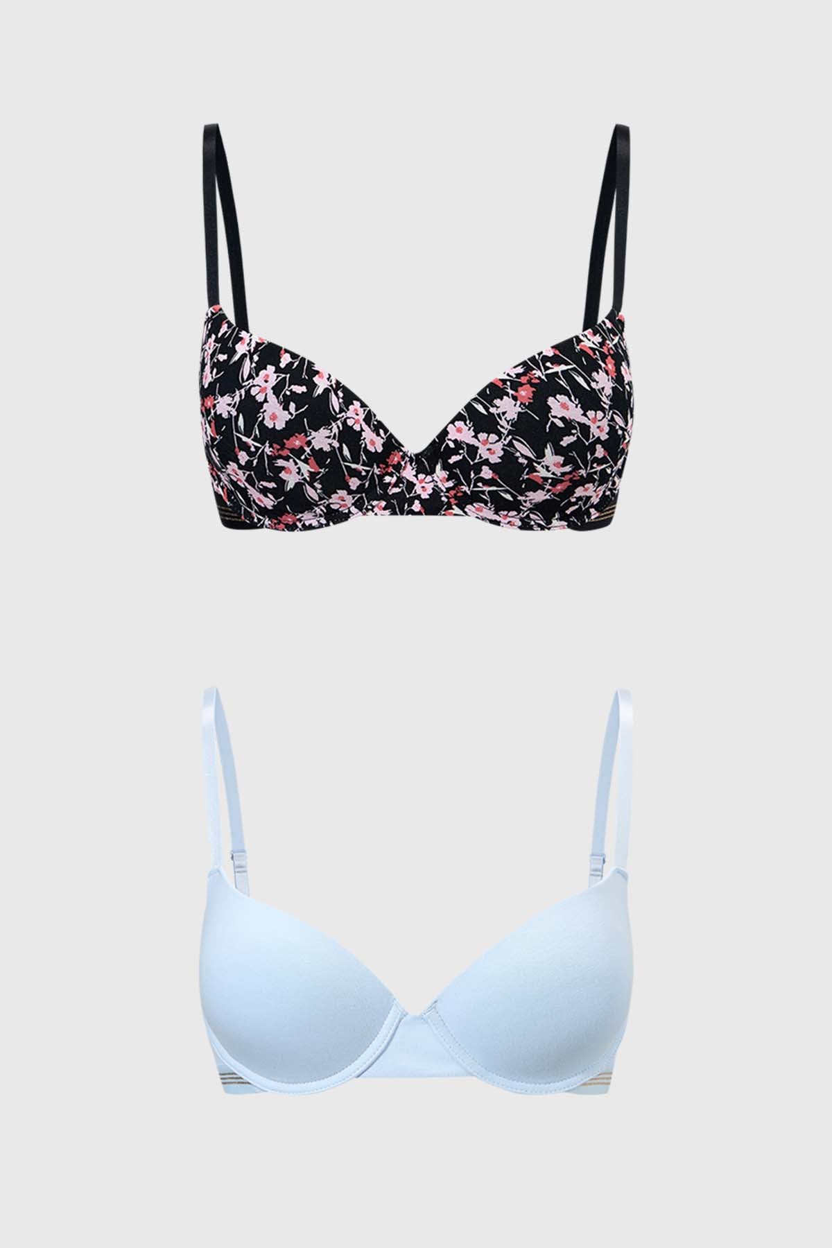 Sostén Mujer Bipack Full Print Negro