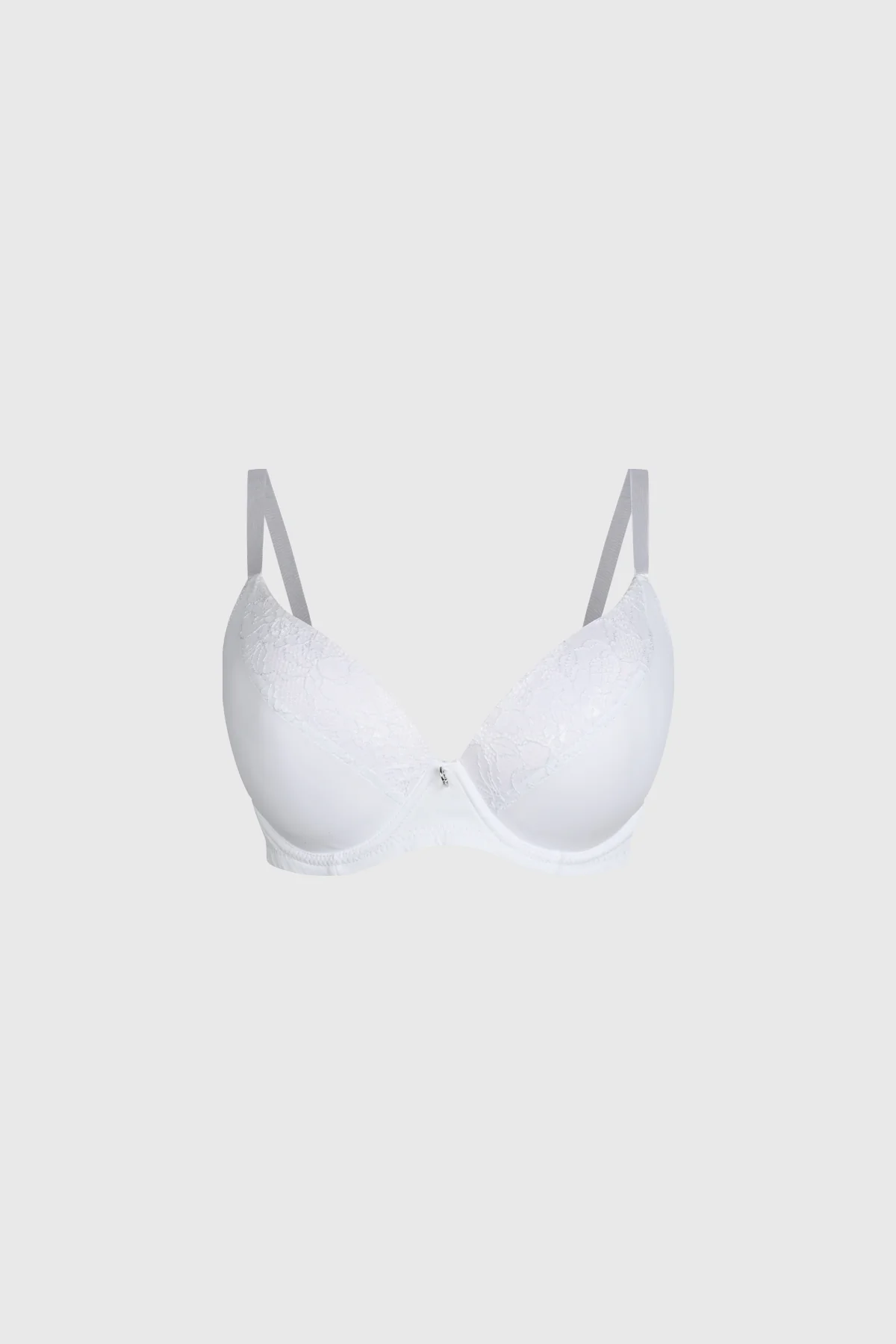 Sostén Mujer Con Detalle De Encaje Blanco