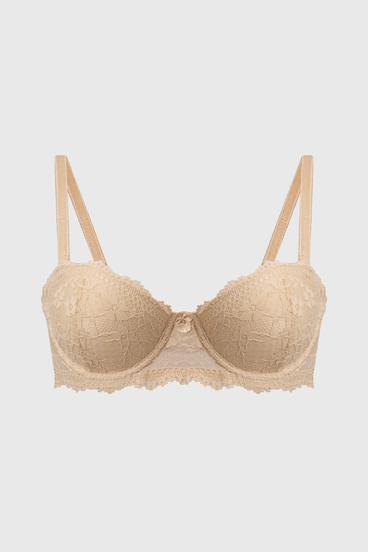 Sostén Mujer Strappless Encaje Beige