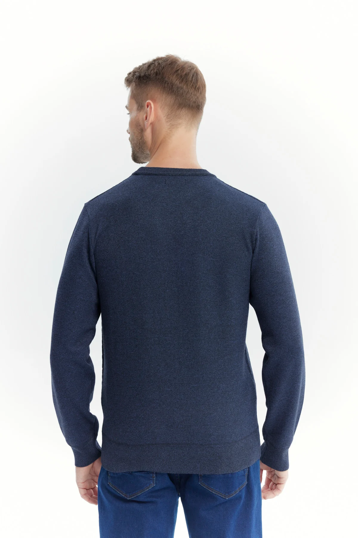 Sweater Hombre Regular Azul Marino - Image 3