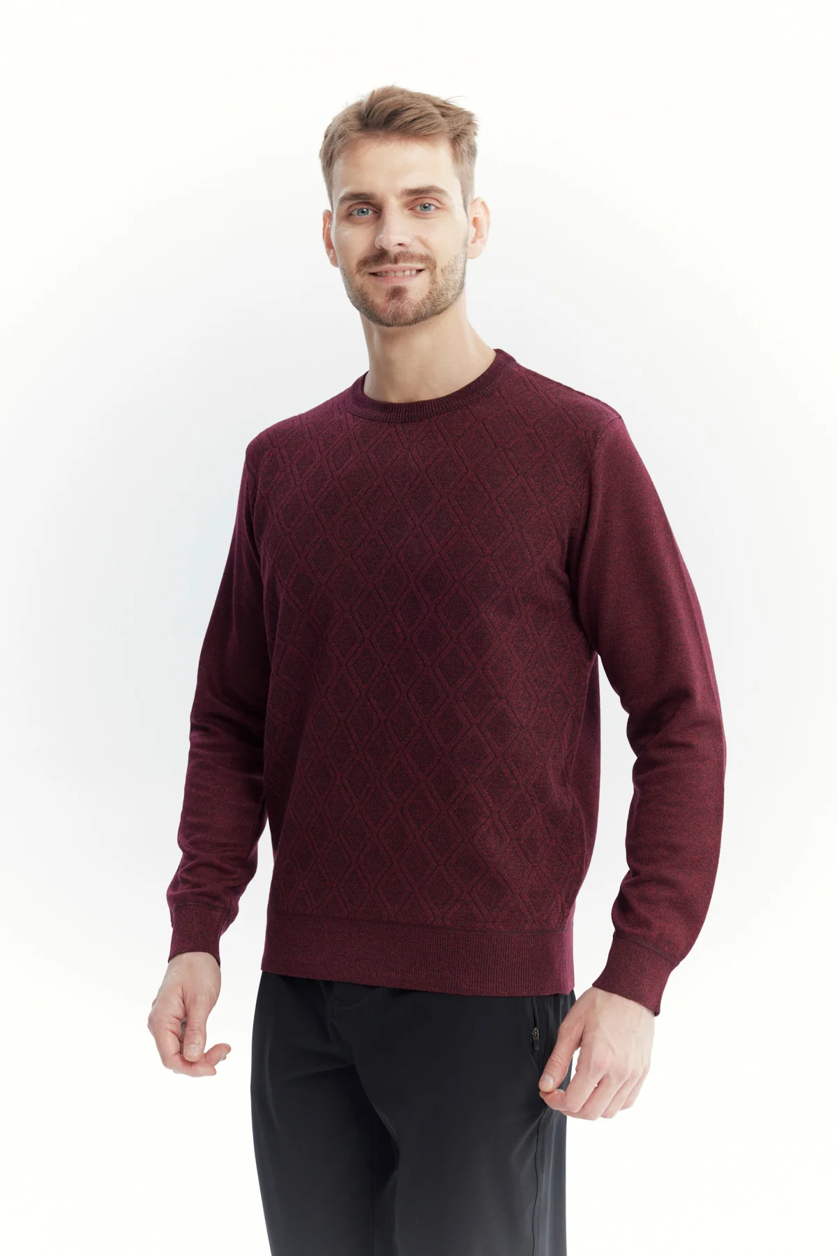 Sweater Hombre Regular Burdeo - Image 2