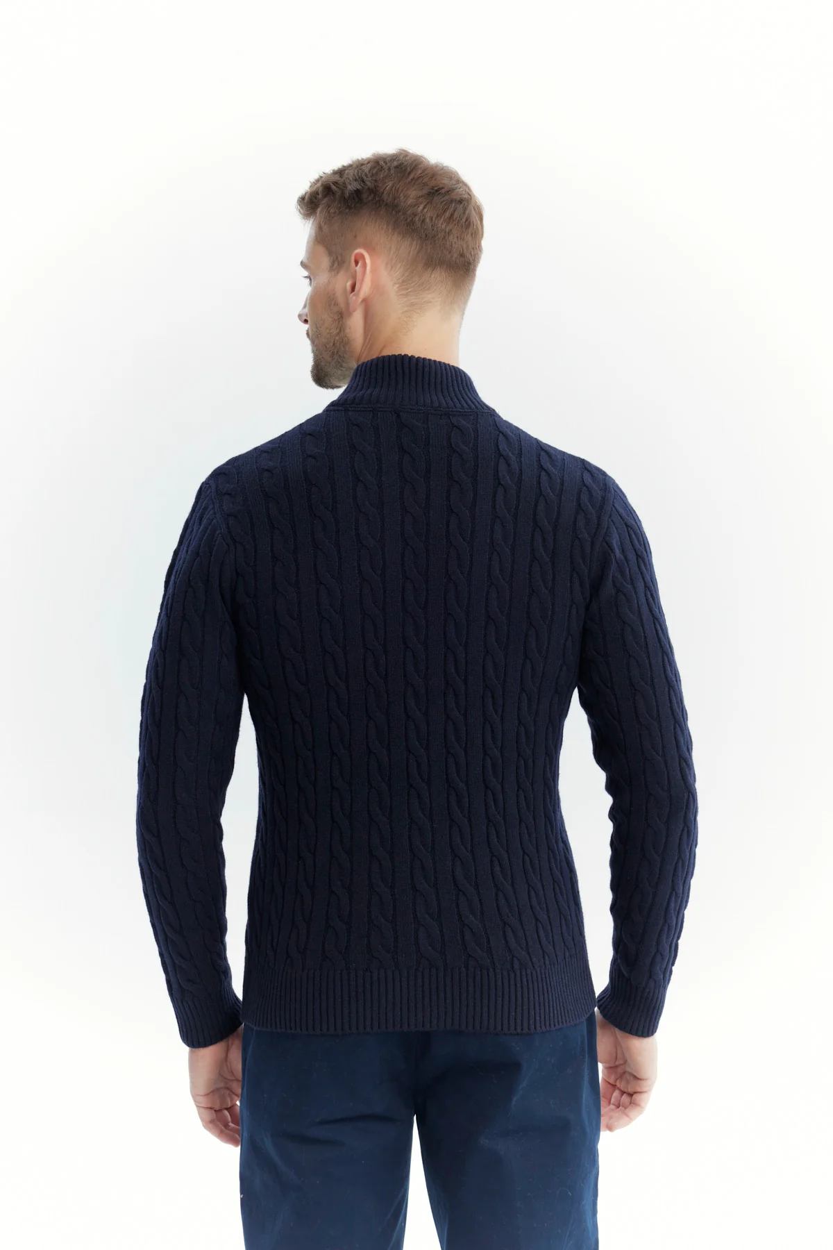 Sweater Hombre Slim Azul Marino - Image 3