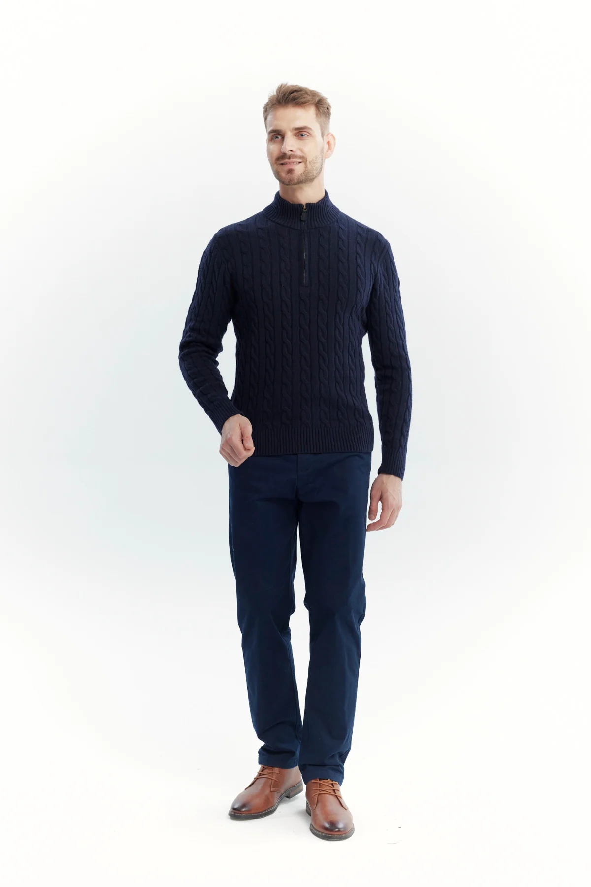 Sweater Hombre Slim Azul Marino - Image 4