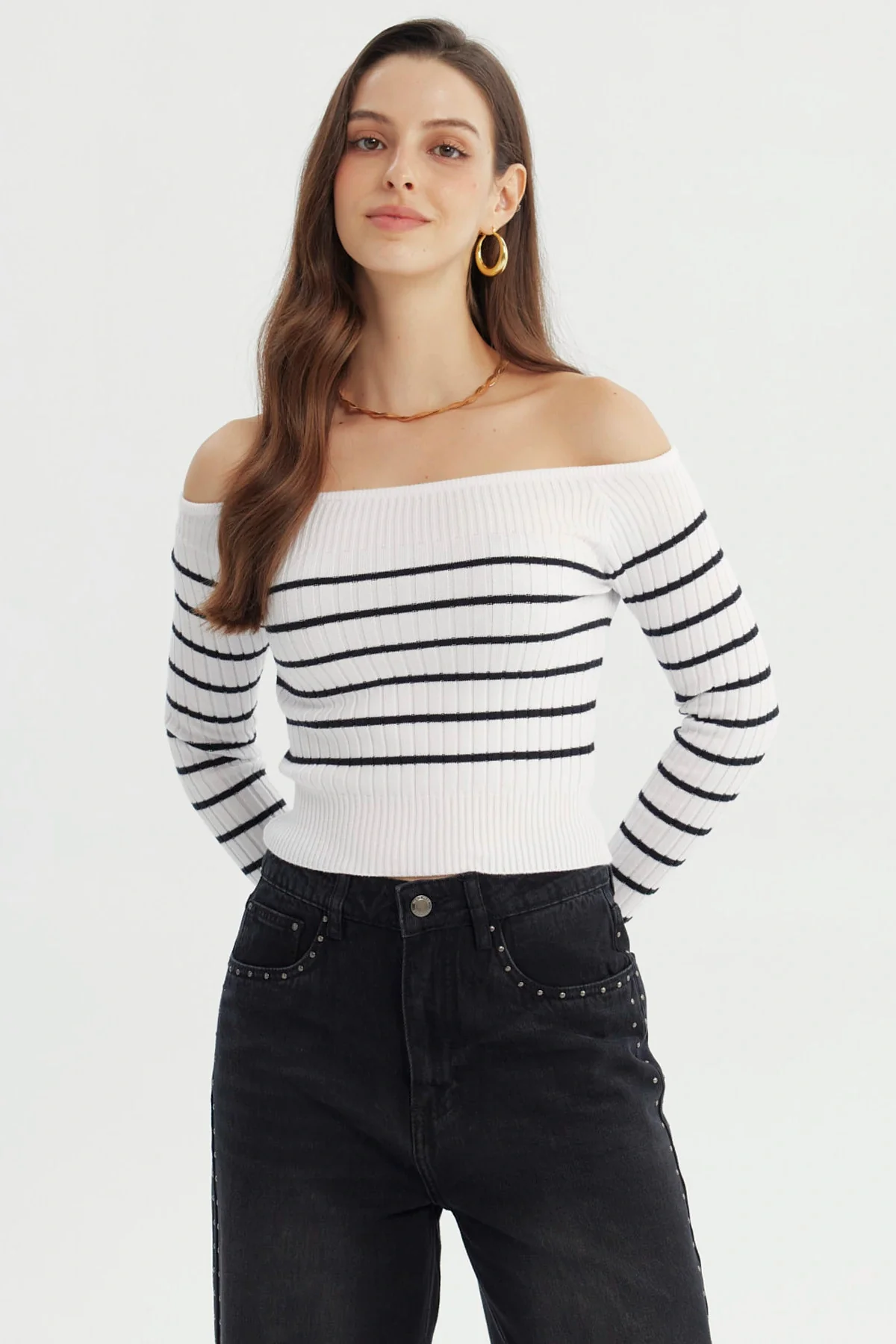 Sweater Mujer Ajustado Blanco