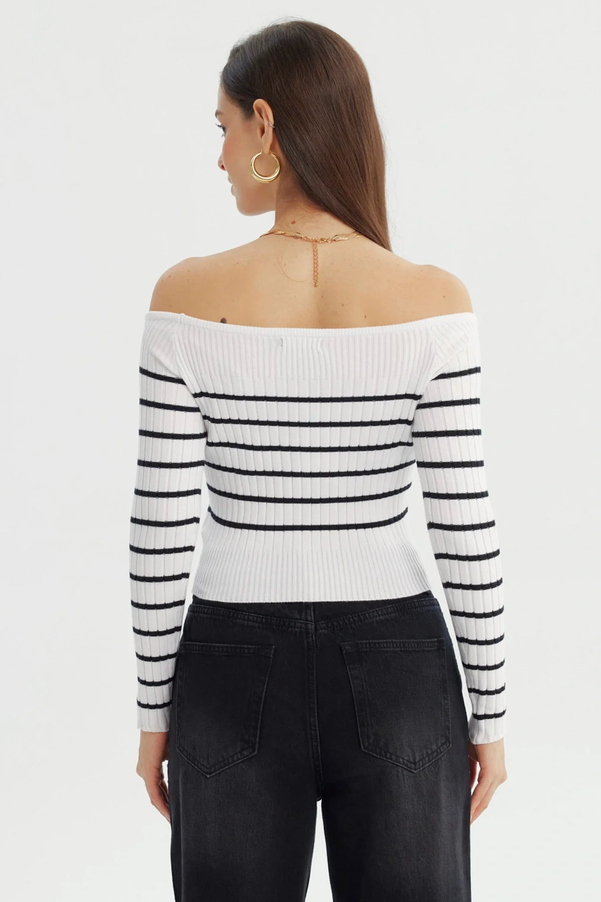 Sweater Mujer Ajustado Blanco - Image 3