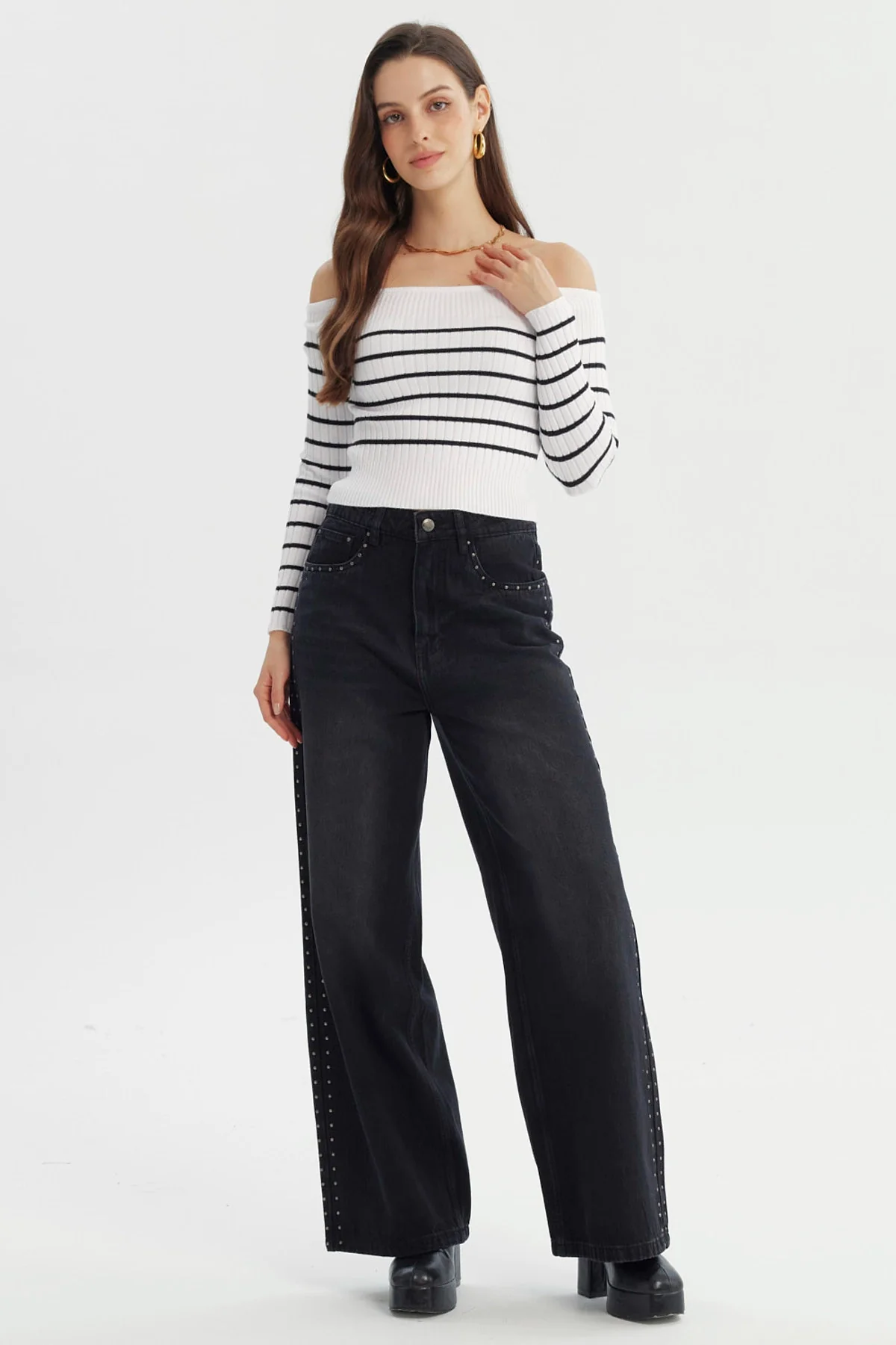 Sweater Mujer Ajustado Blanco - Image 4