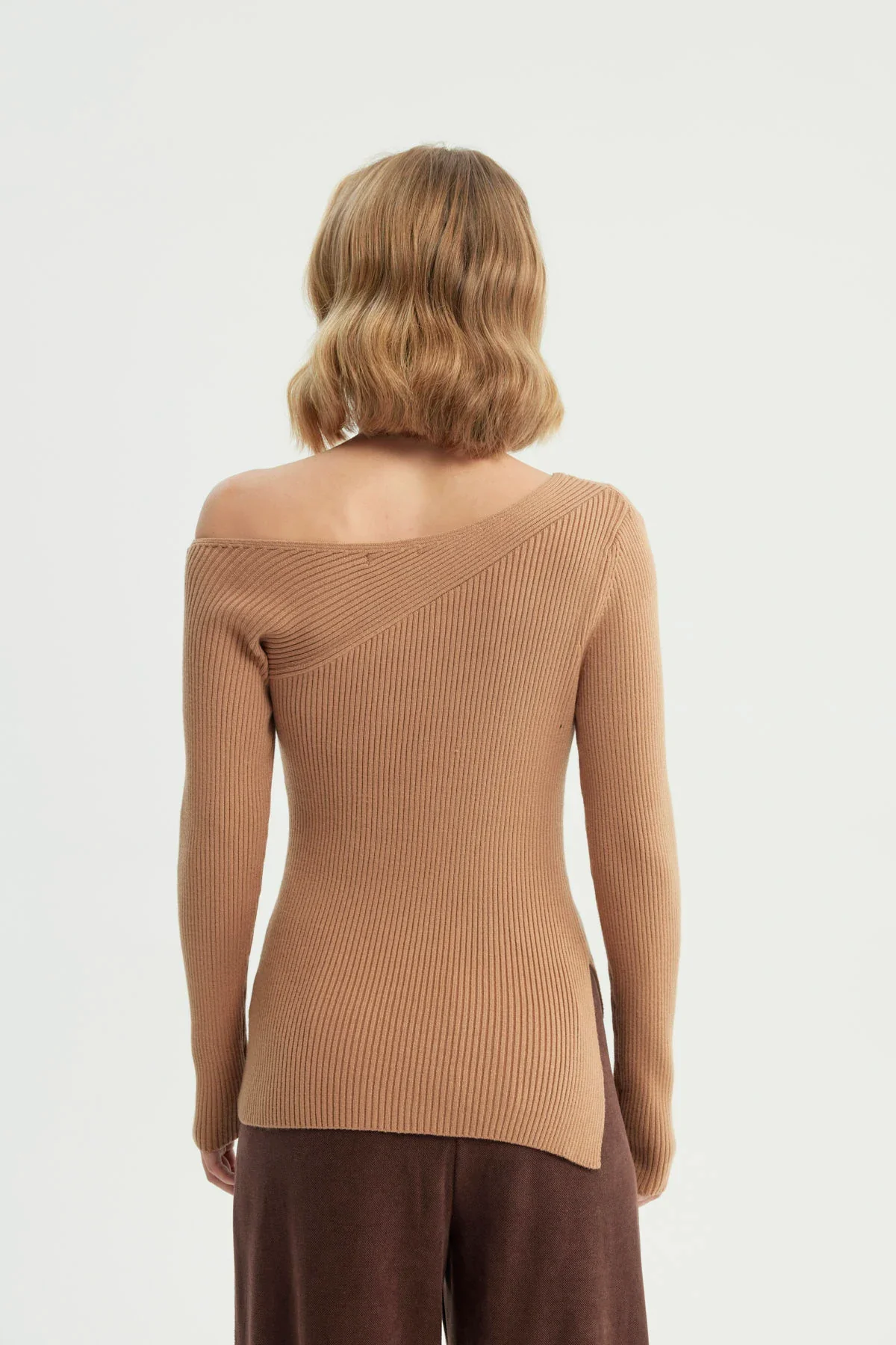Sweater Mujer Bloques Camel - Image 3