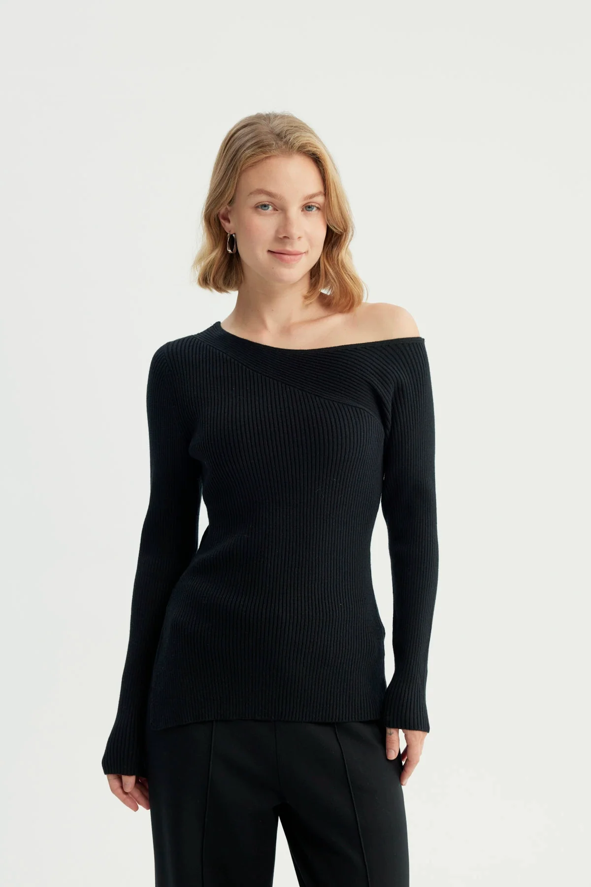 Sweater Mujer Bloques Negro