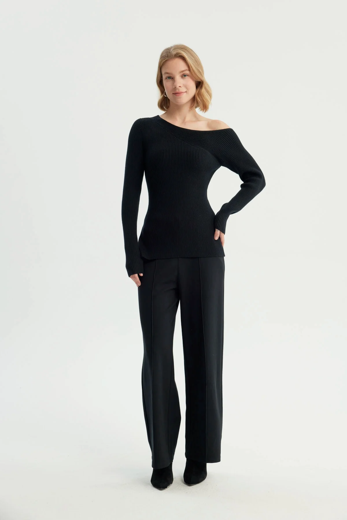 Sweater Mujer Bloques Negro - Image 4