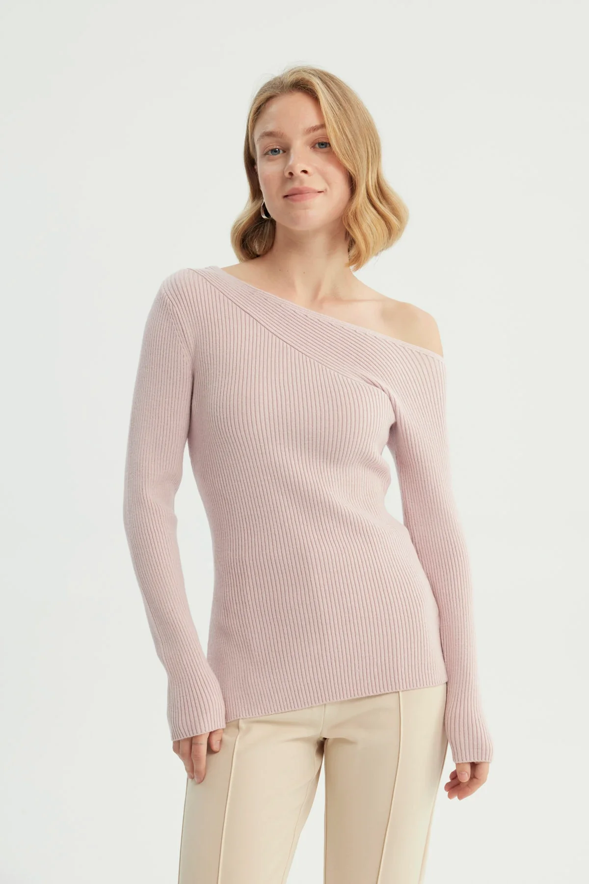 Sweater Mujer Bloques Rosado