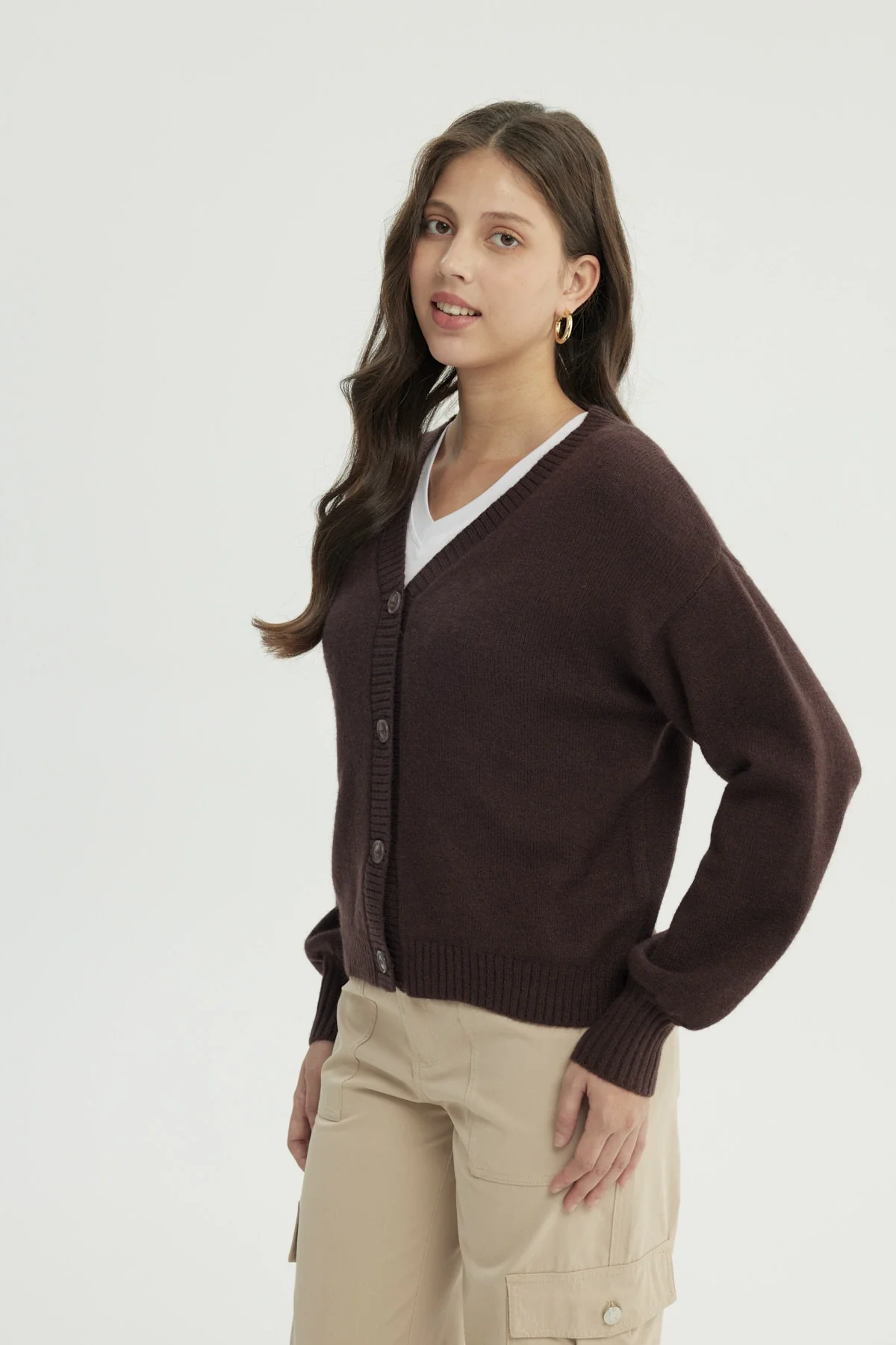 Sweater Mujer Clásico Café - Image 2