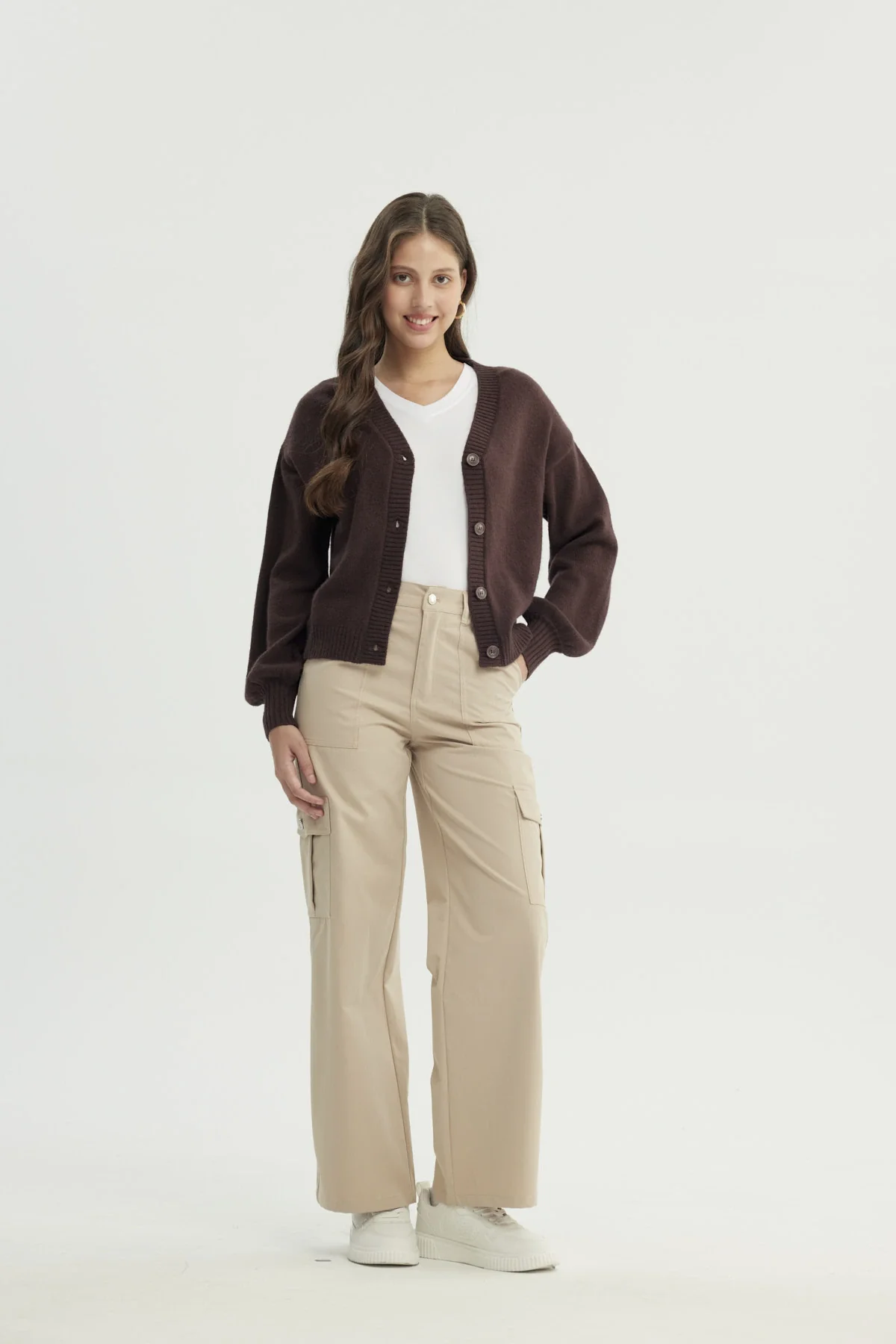 Sweater Mujer Clásico Café - Image 4