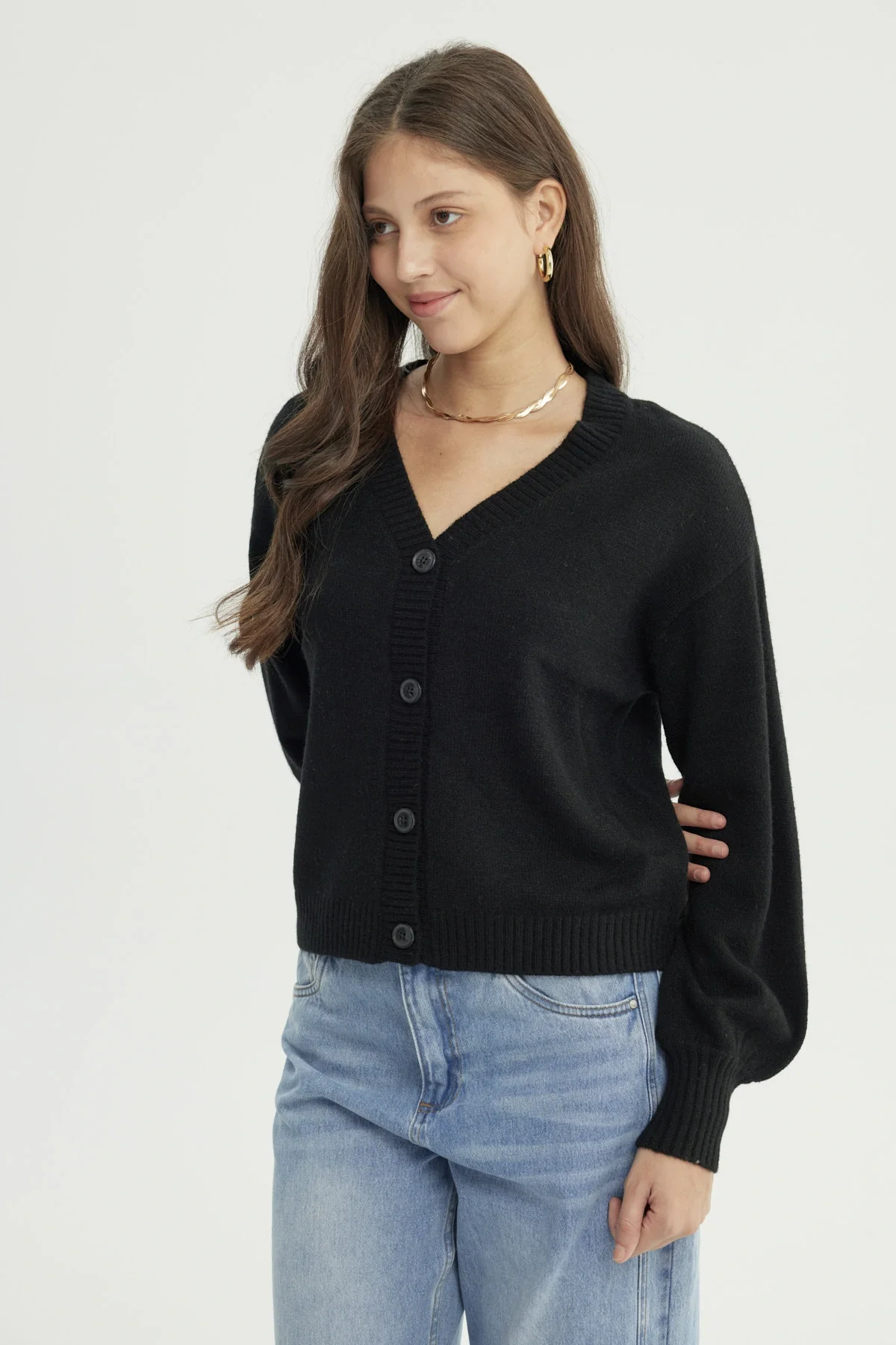 Sweater Mujer Clásico Negro - Image 2