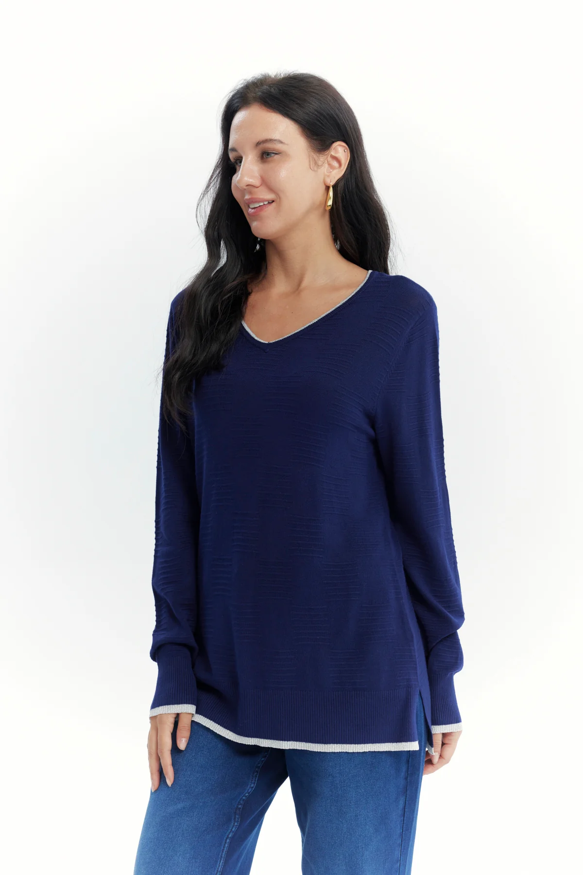 Sweater Mujer Classic Azul - Image 2