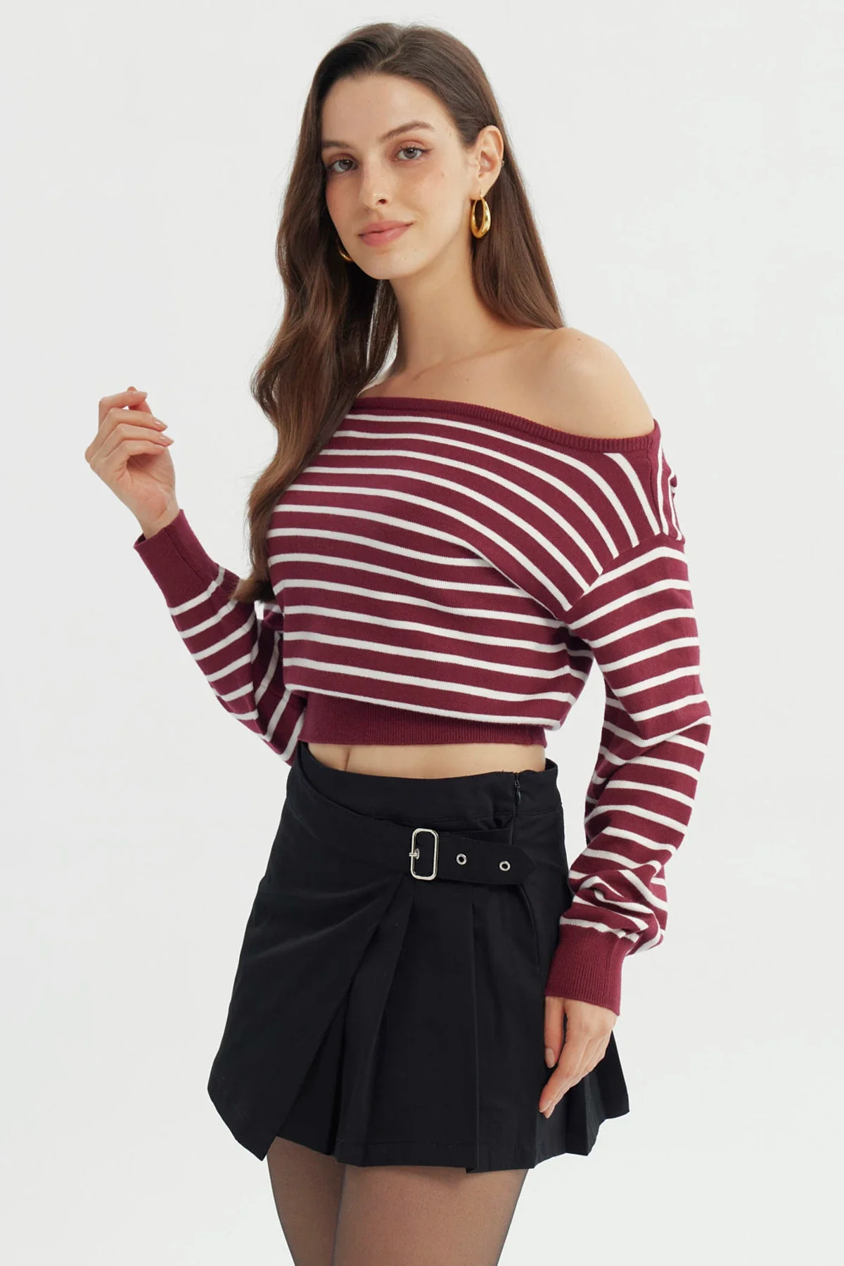 Sweater Mujer Classic Burdeo - Image 2