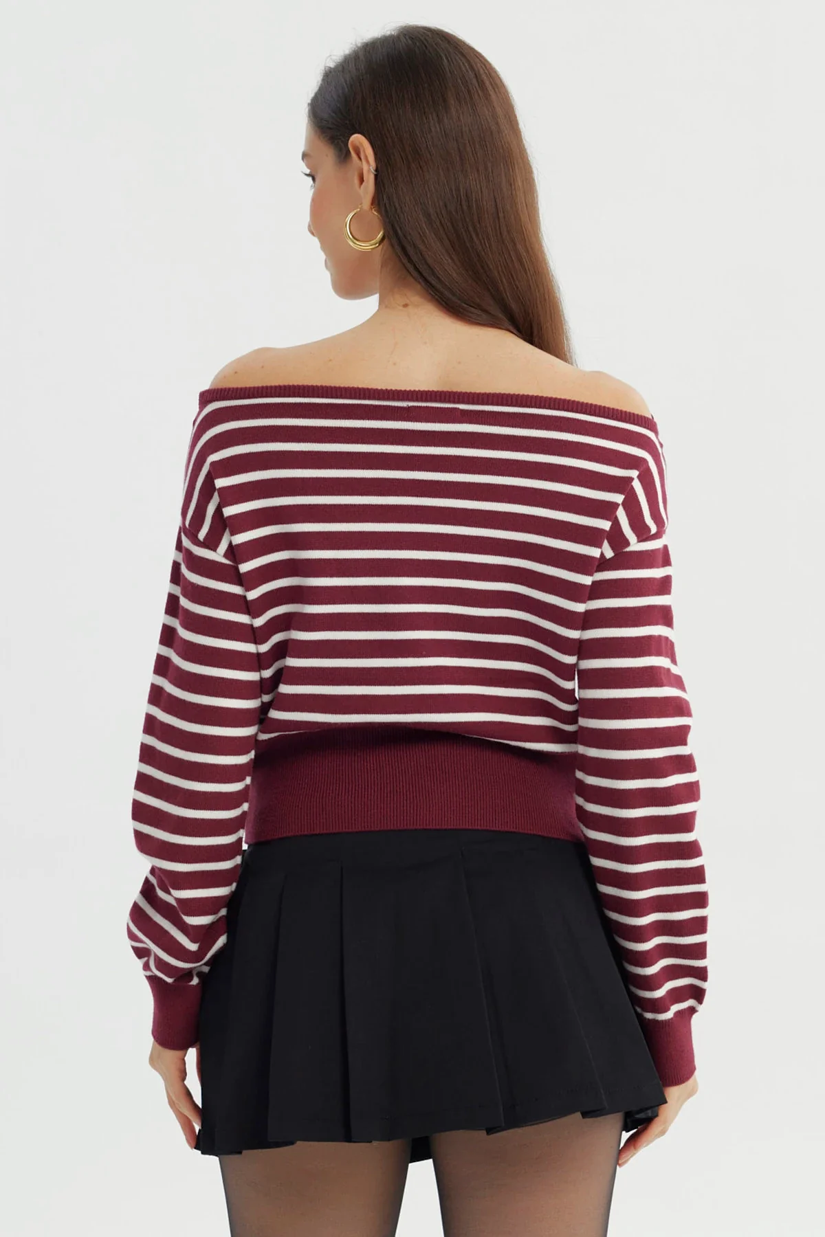 Sweater Mujer Classic Burdeo - Image 3