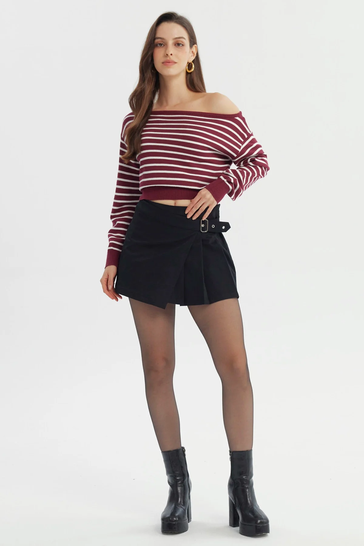 Sweater Mujer Classic Burdeo - Image 4