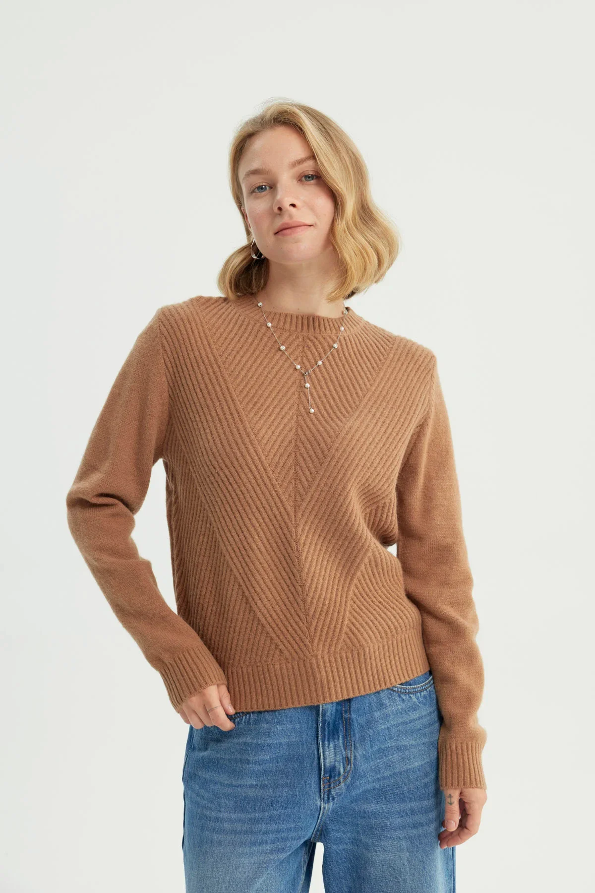 Sweater Mujer Classic Camel