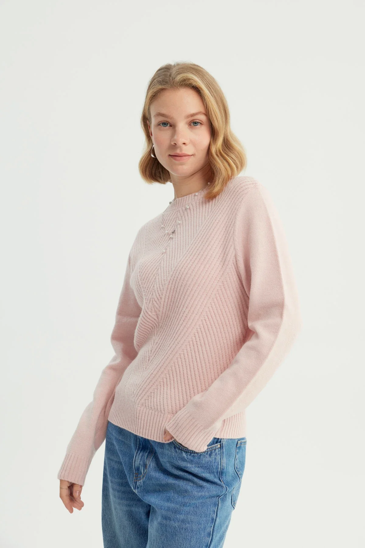 Sweater Mujer Classic Rosado - Image 2