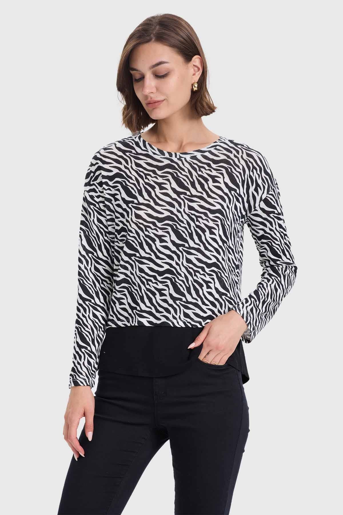 Sweater Mujer Con Faldón Blanco - Image 2