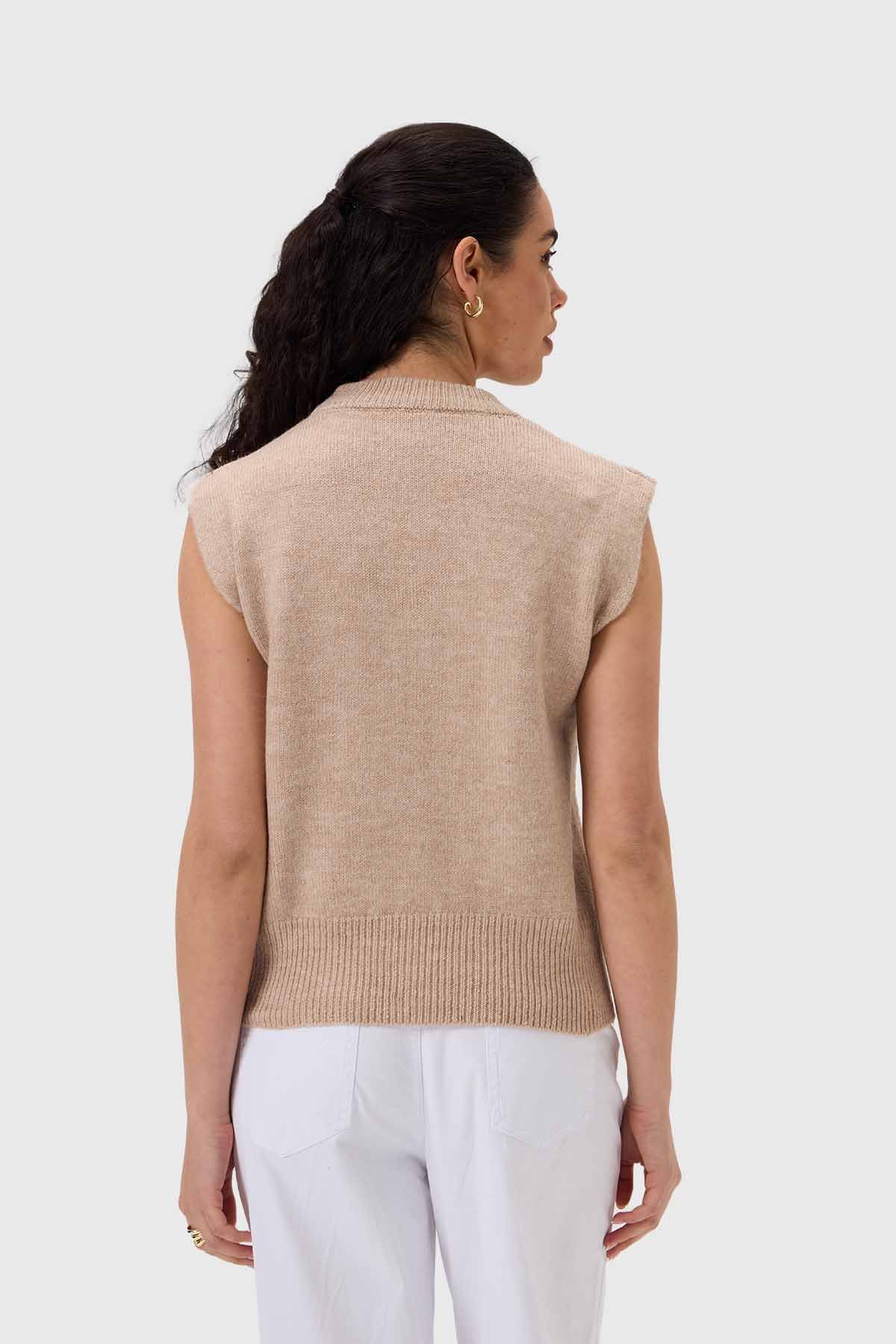 Sweater Mujer Beige - Image 3