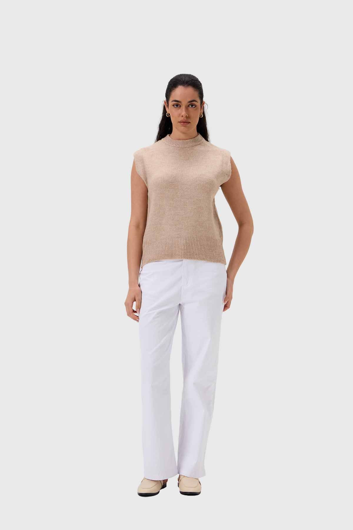 Sweater Mujer Beige - Image 4