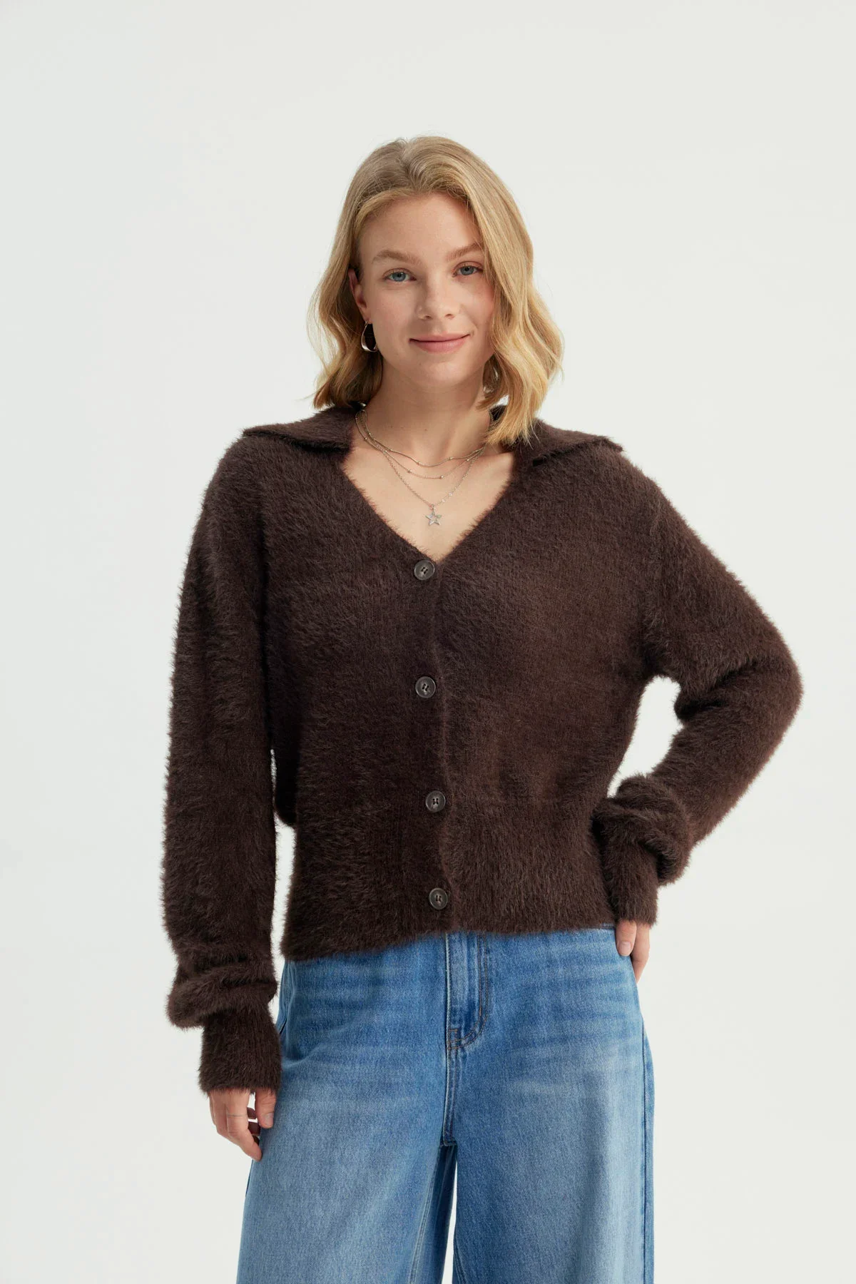 Sweater Mujer Oversize Chocolate