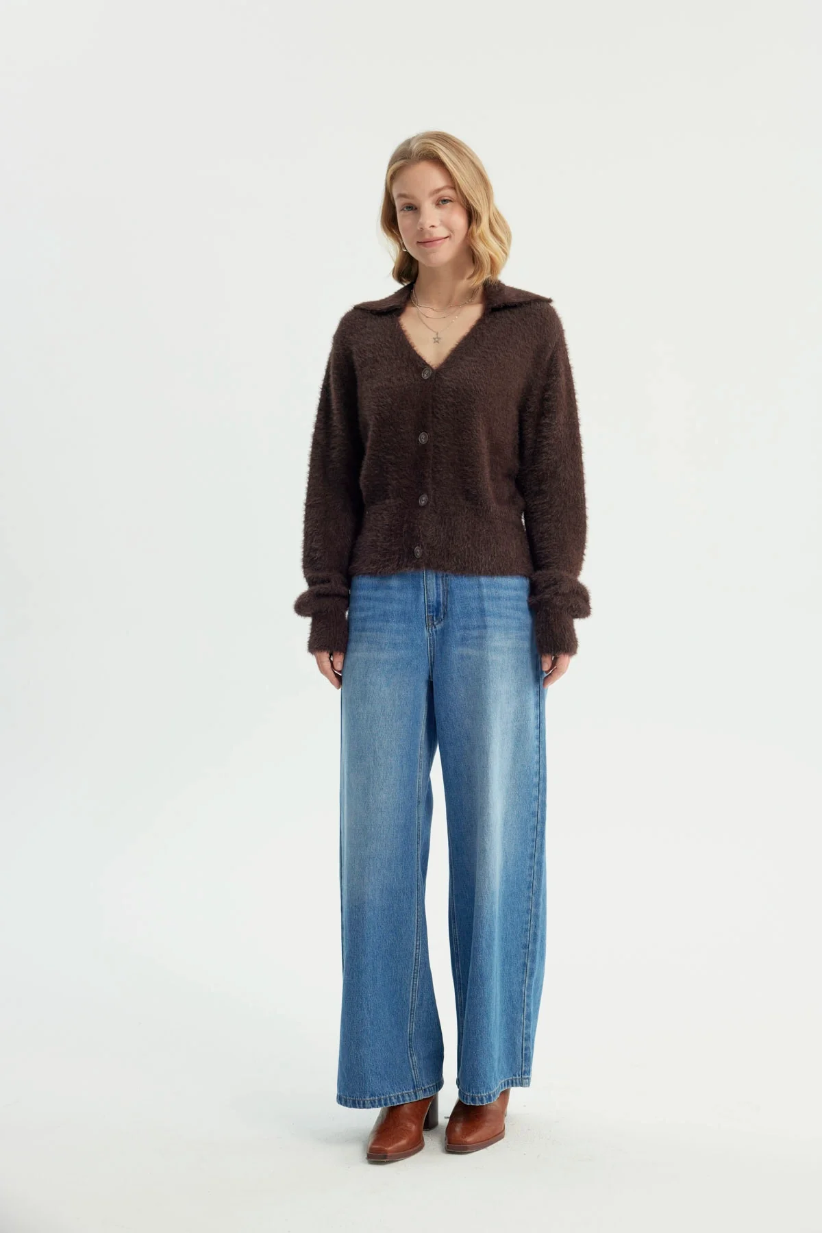 Sweater Mujer Oversize Chocolate - Image 4