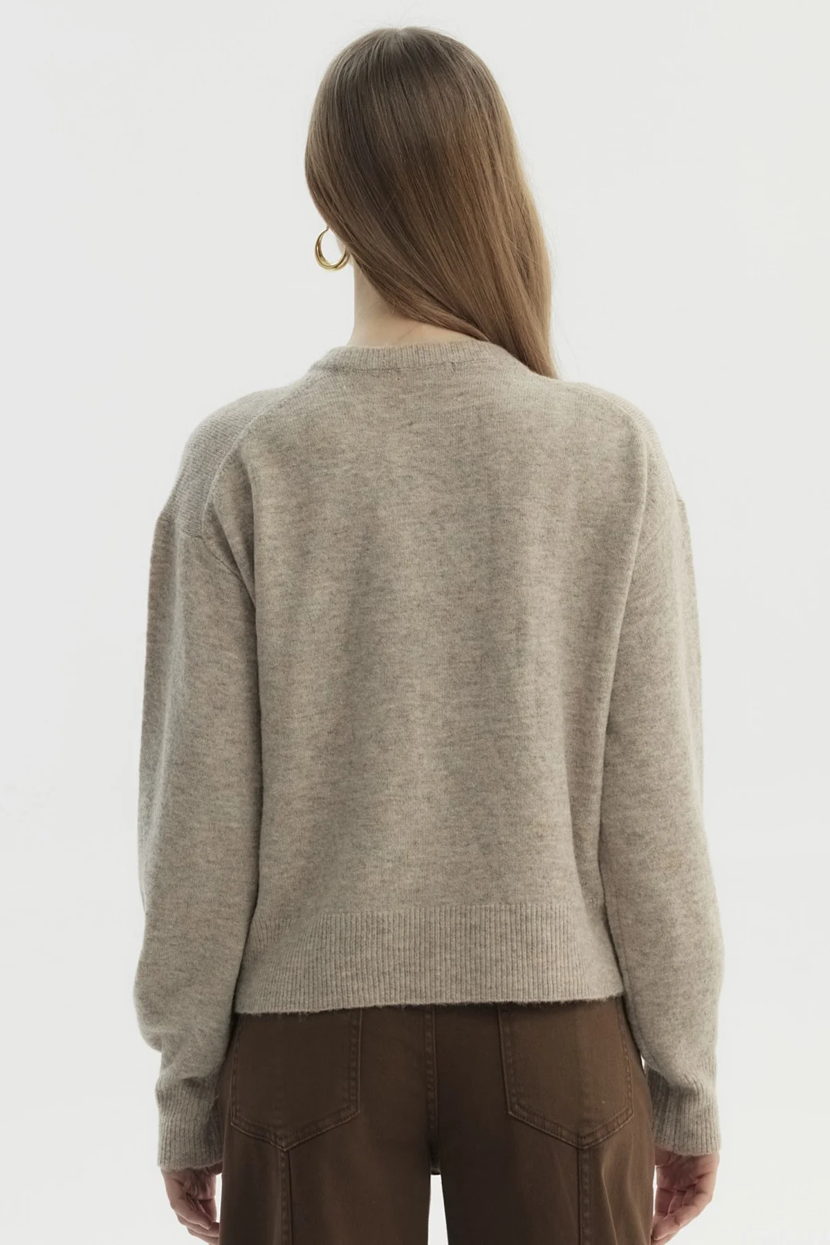 Sweater Mujer Regular Beige - Image 3
