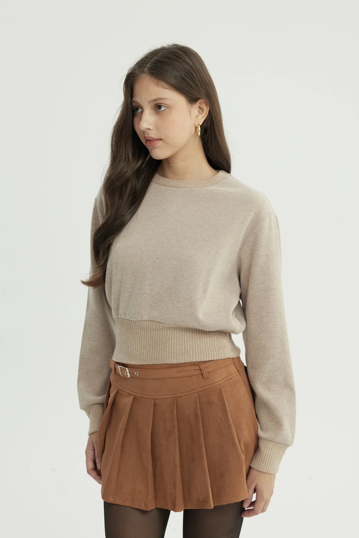 Sweater Mujer Regular Beige - Image 2