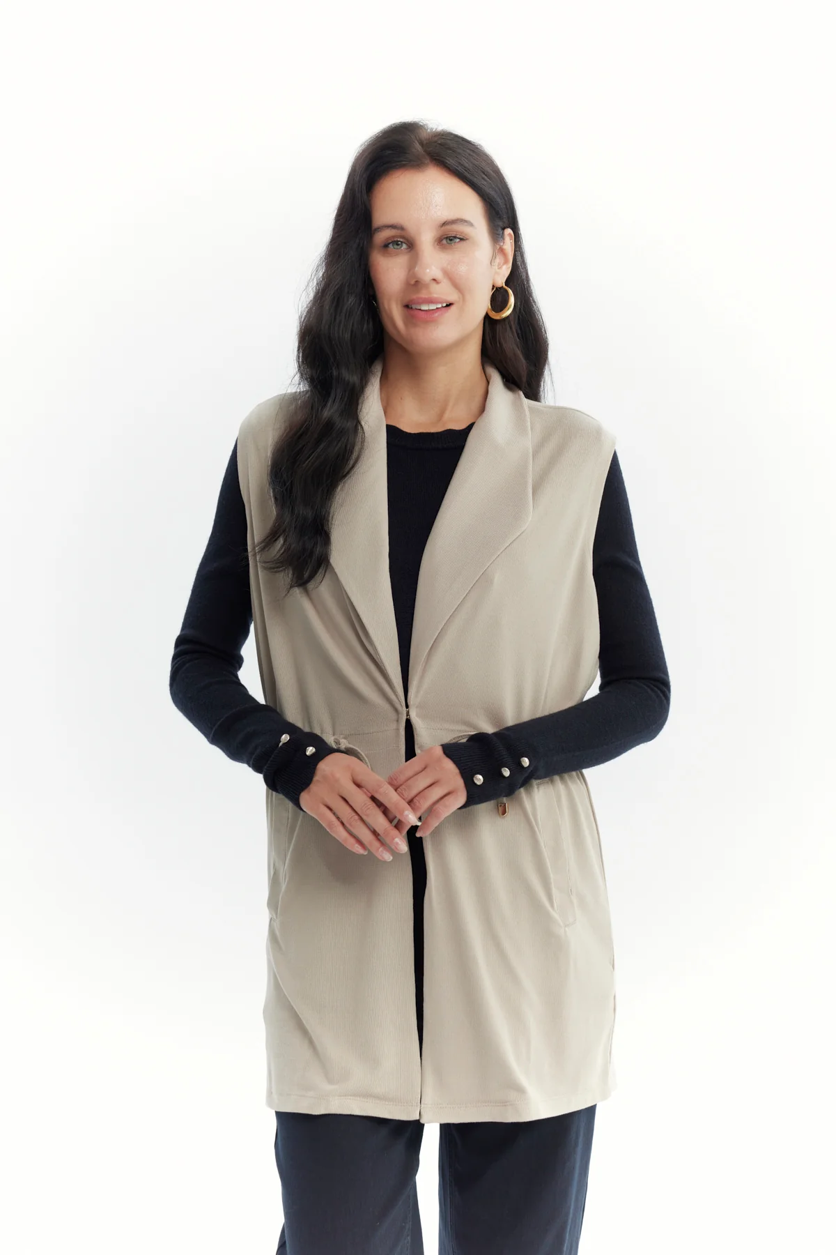 Sweater Mujer Regular Beige Oscuro