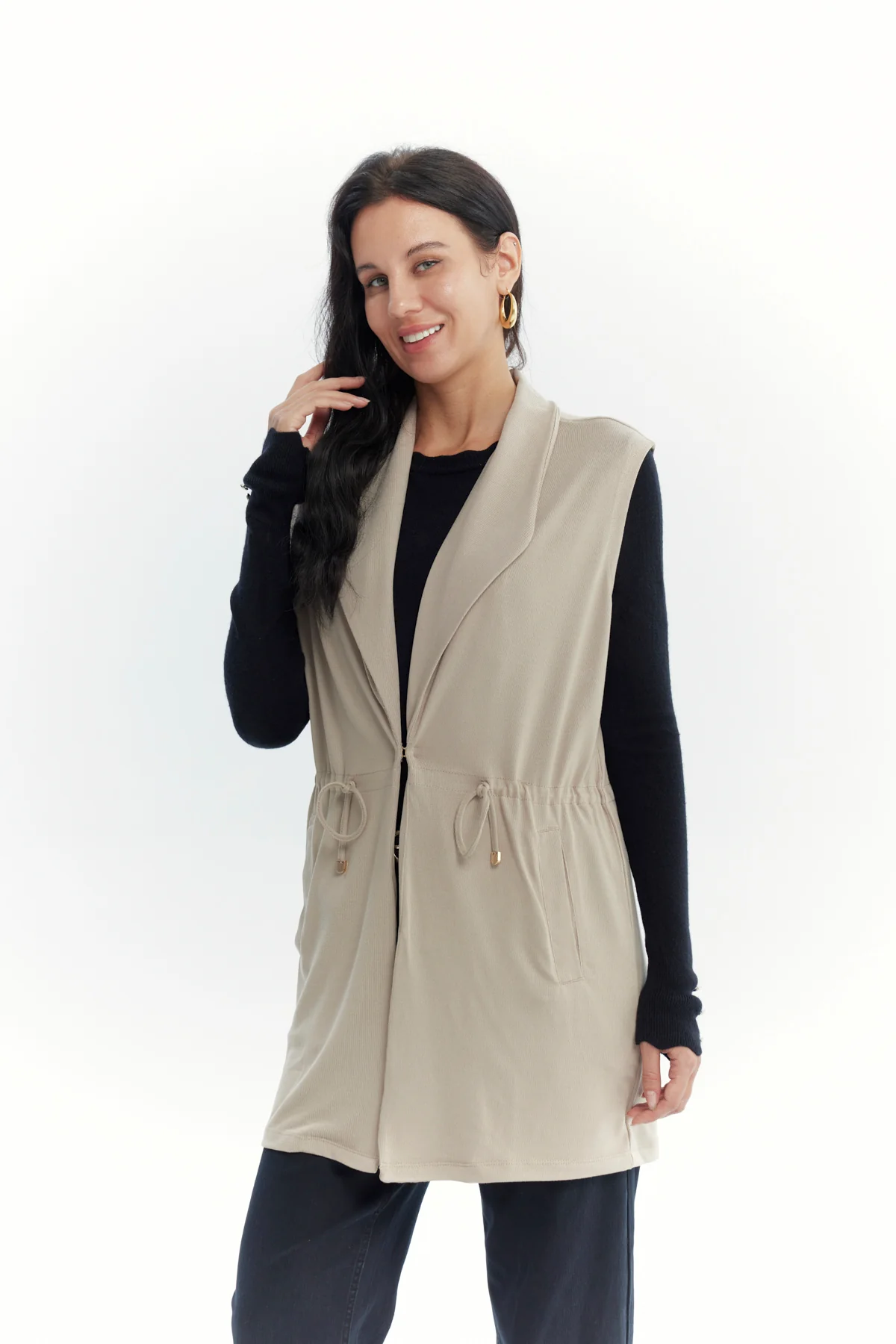 Sweater Mujer Regular Beige Oscuro - Image 2
