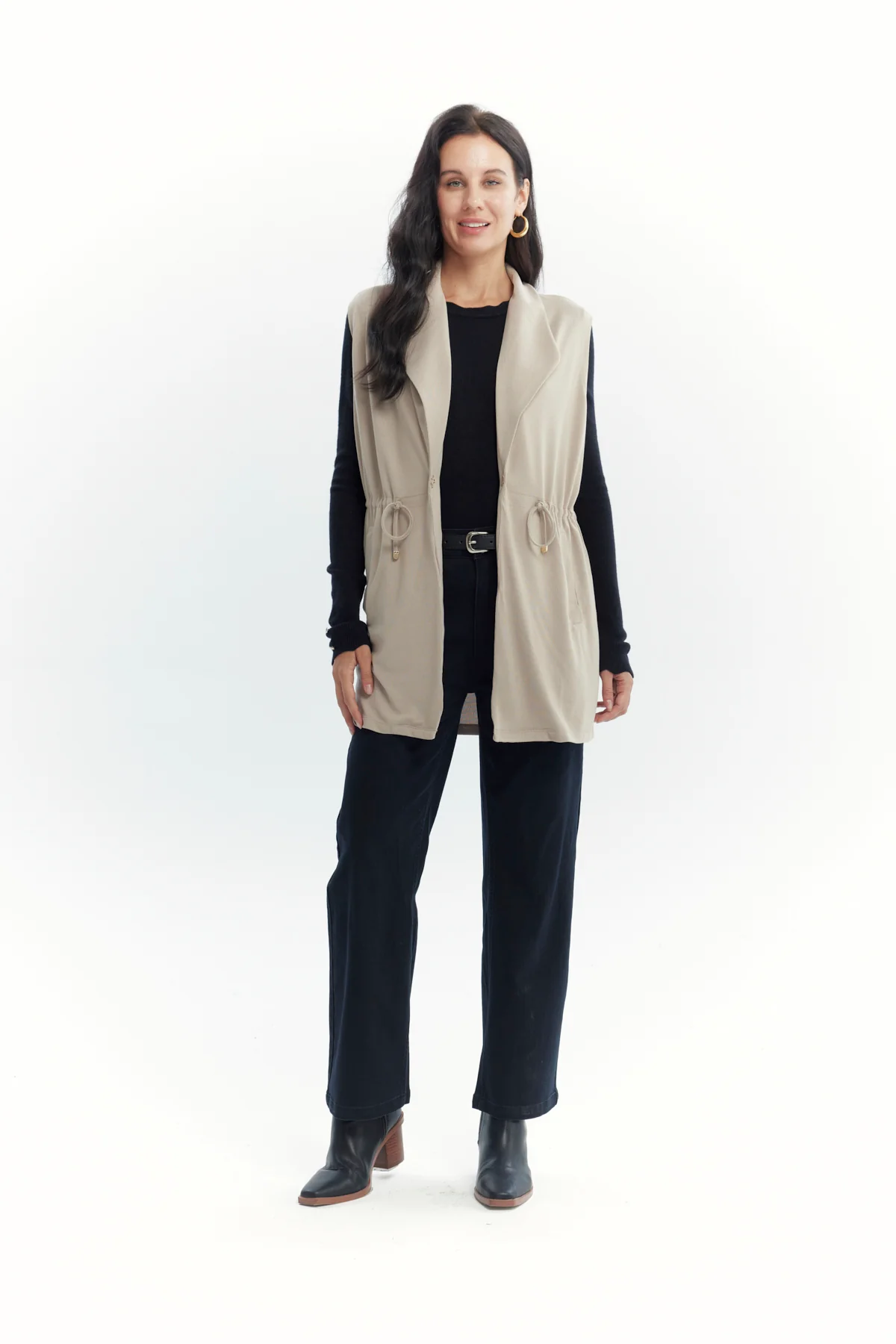 Sweater Mujer Regular Beige Oscuro - Image 4