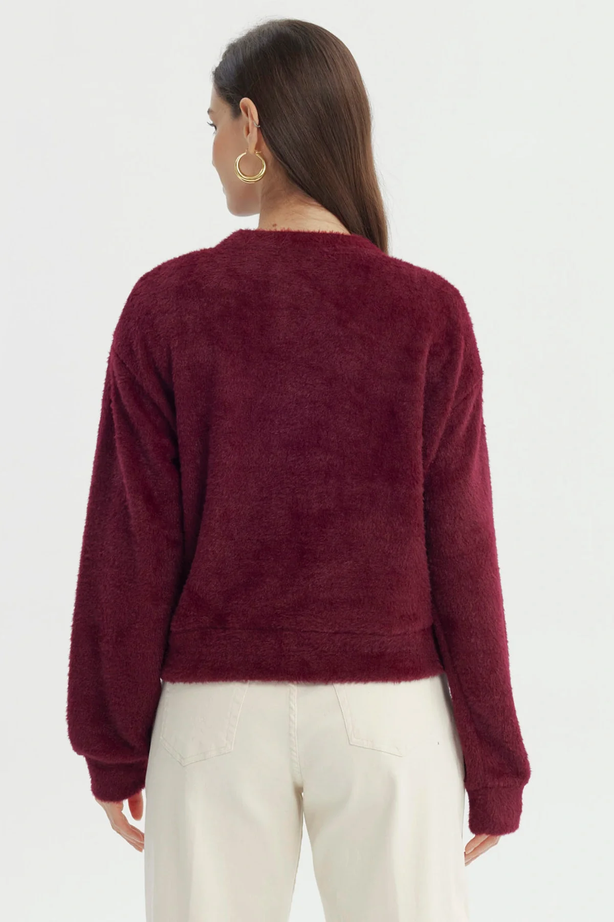 Sweater Mujer Regular Burdeo - Image 3