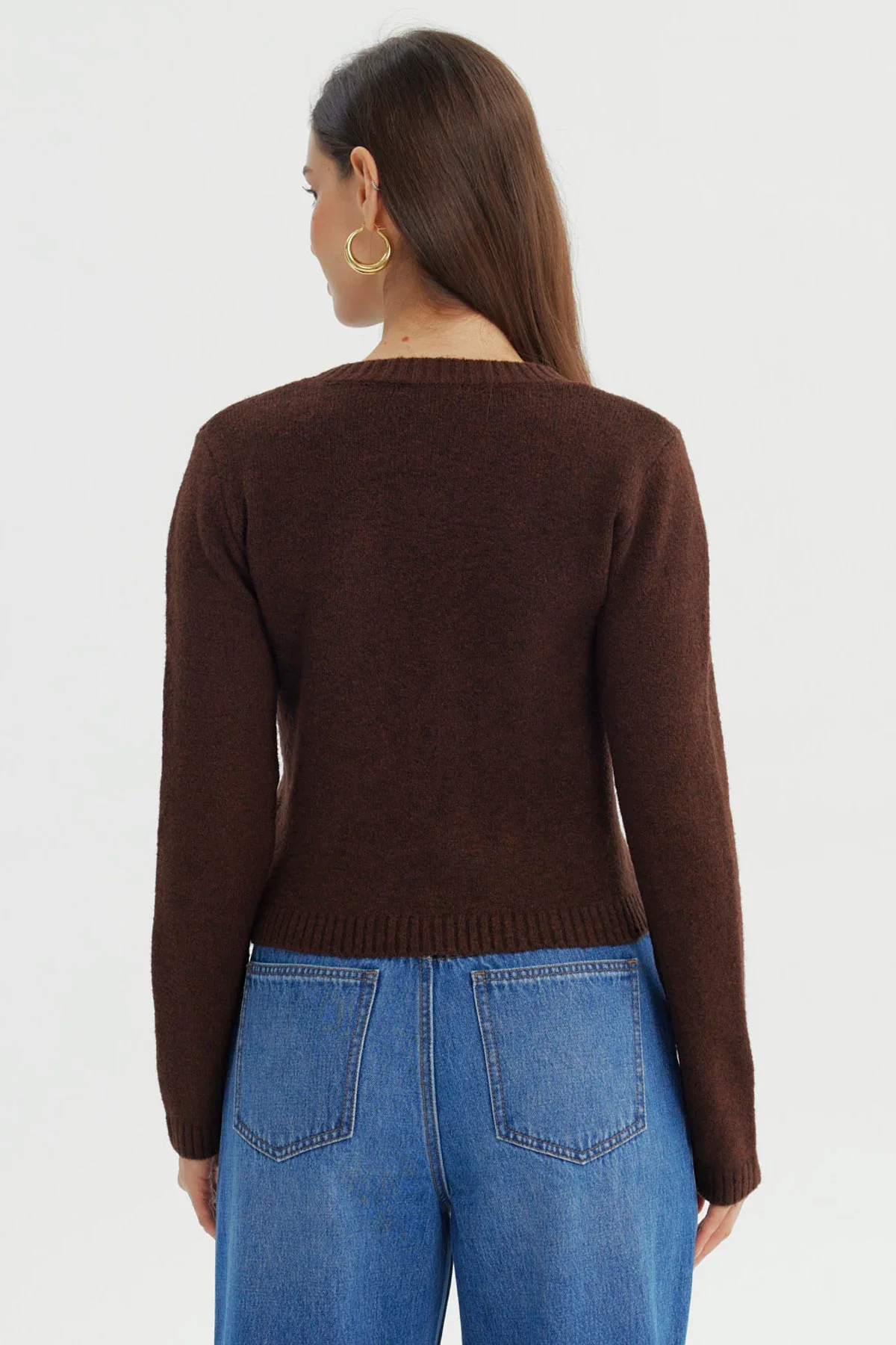 Sweater Mujer Regular Café - Image 3