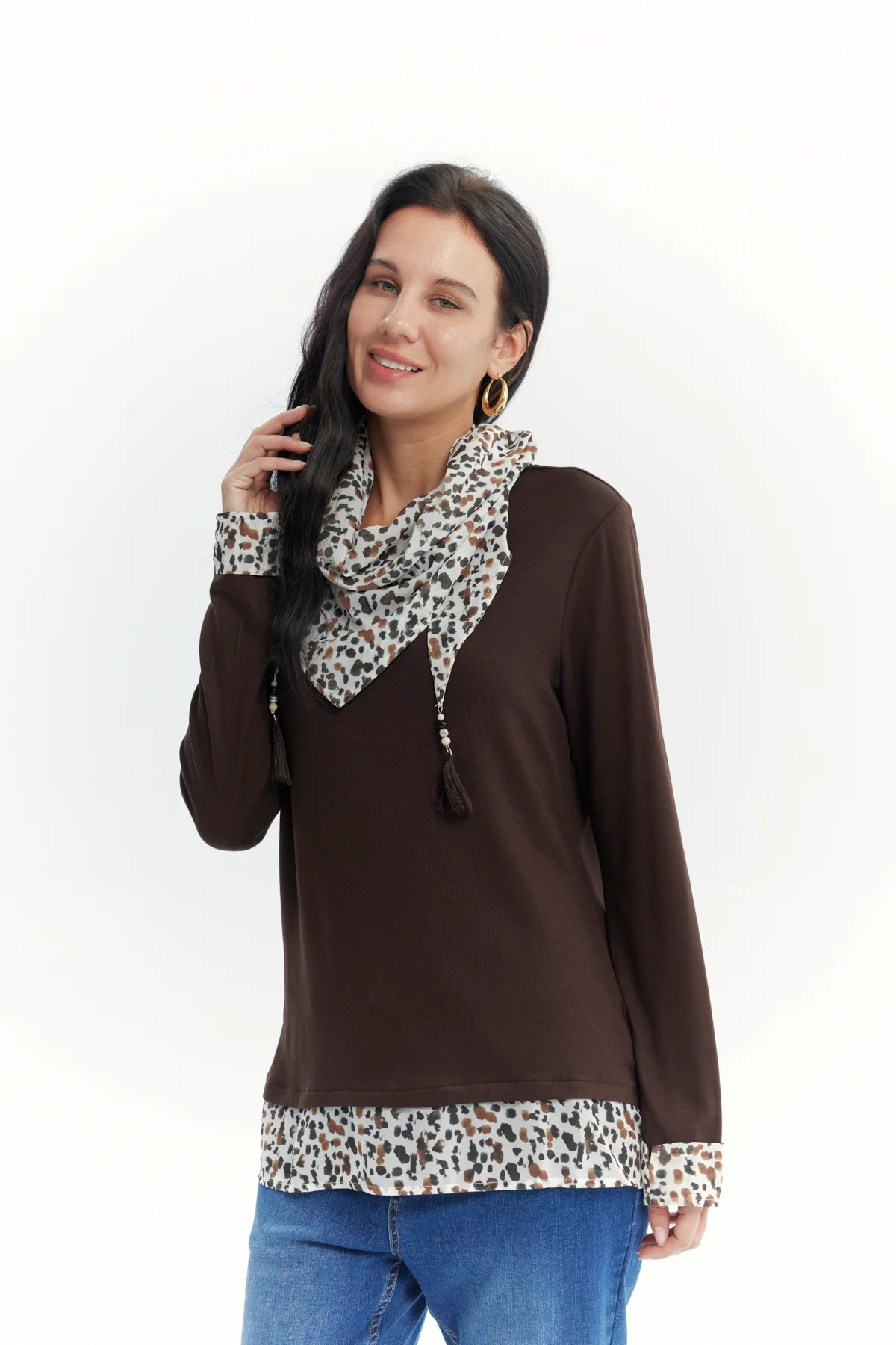 Sweater Mujer Regular Chocolate - Image 2