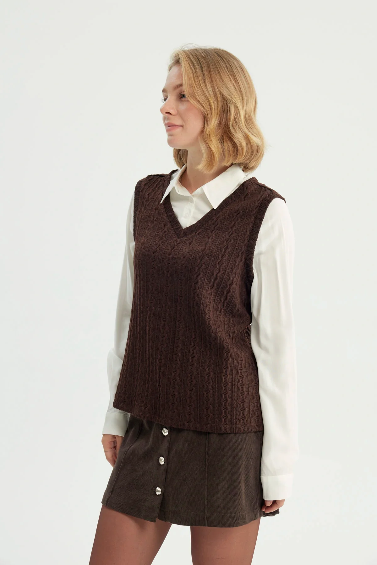 Sweater Mujer Regular Chocolate - Image 2